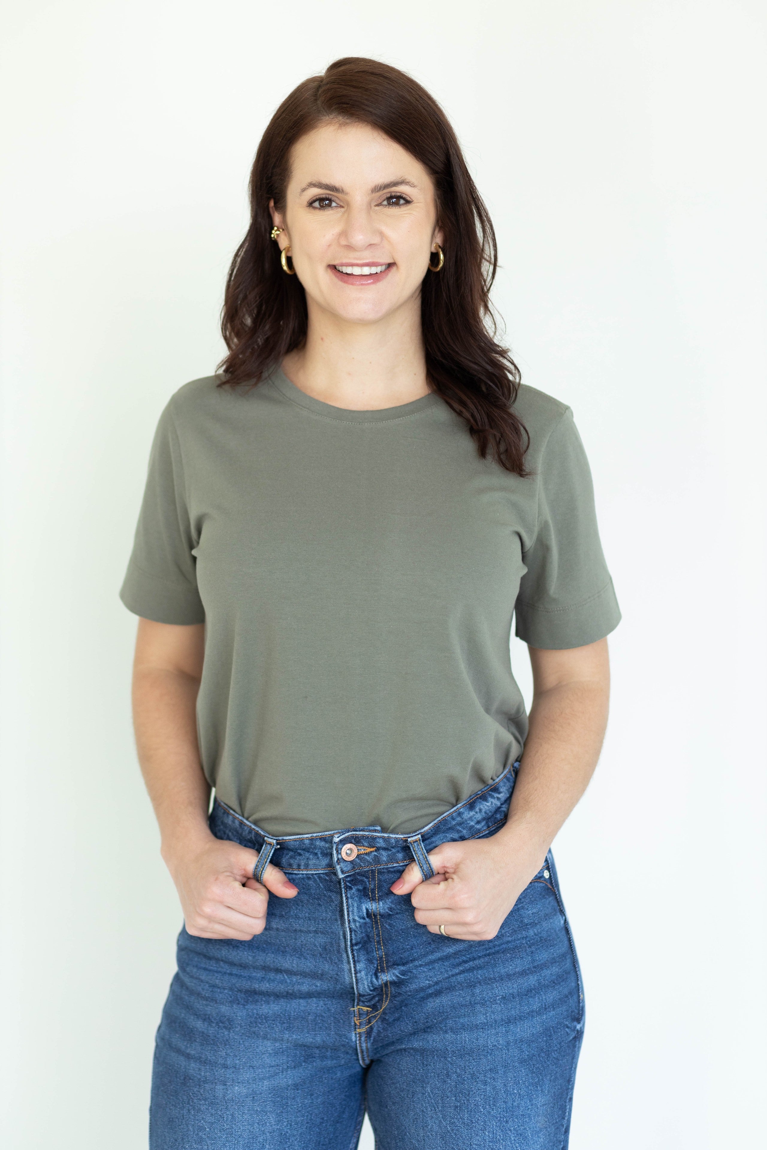 Básica Feminina Malha com Elastano Zaia - Verde
