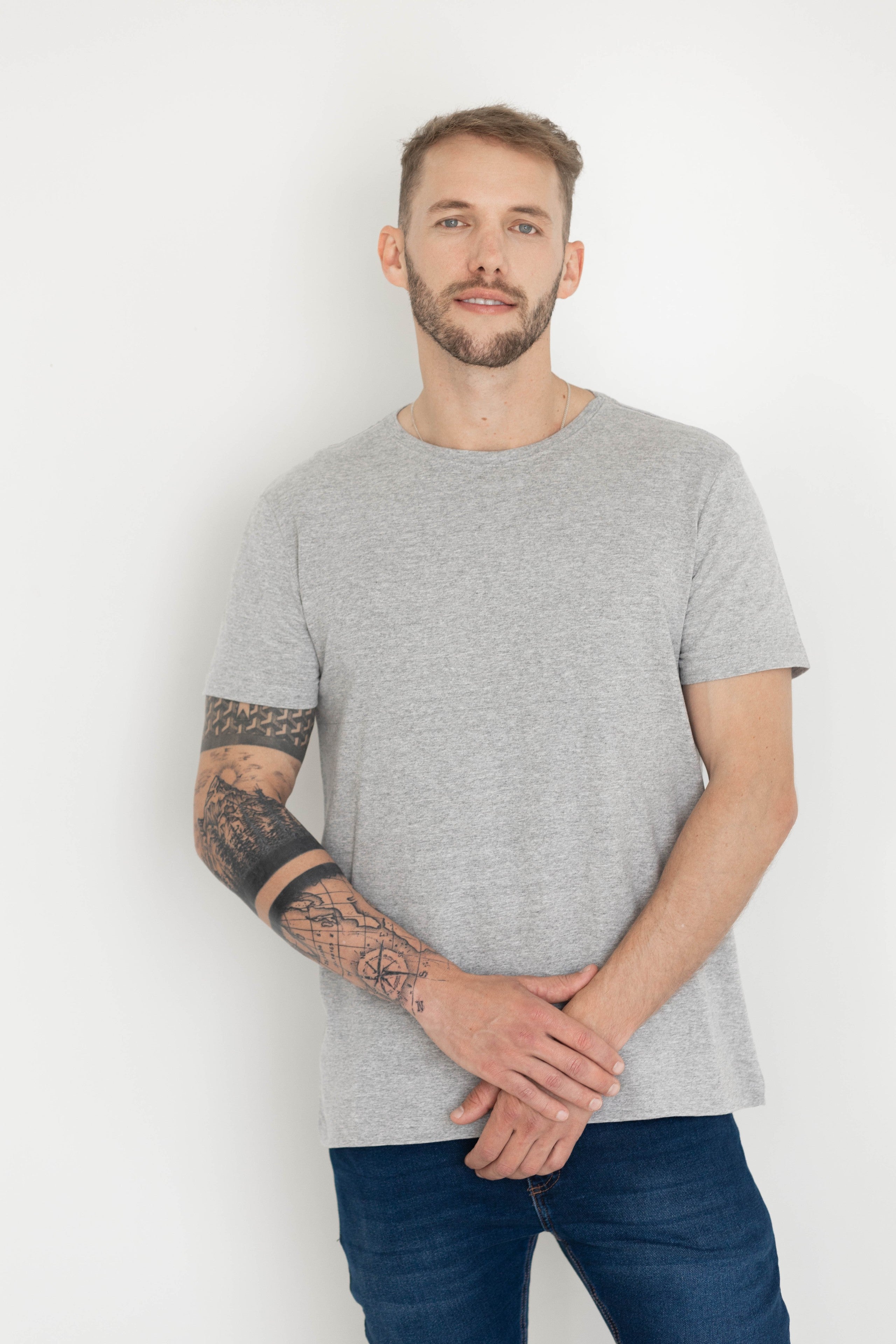 Camiseta Básica Masculina - Mescla