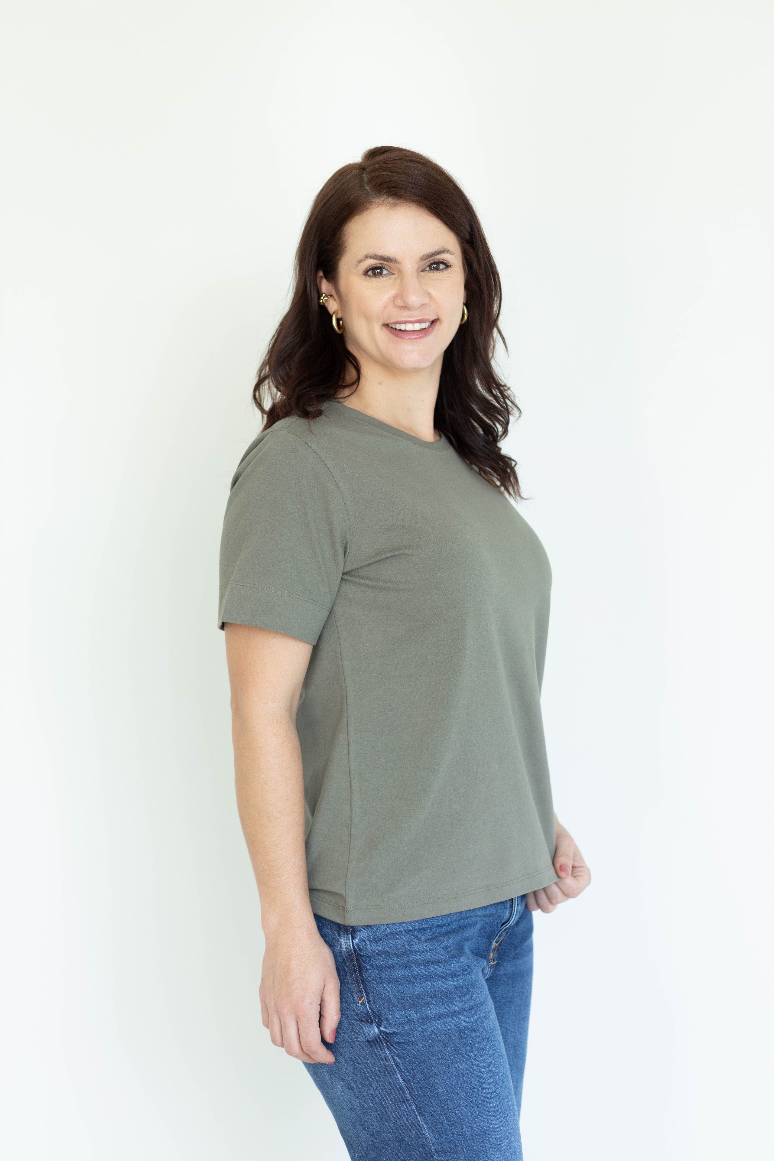 Básica Feminina Malha com Elastano Zaia - Verde