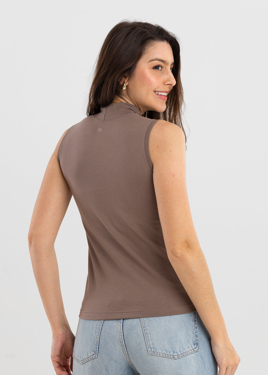 Regata Gola Alta de Cotton Luma - Nude
