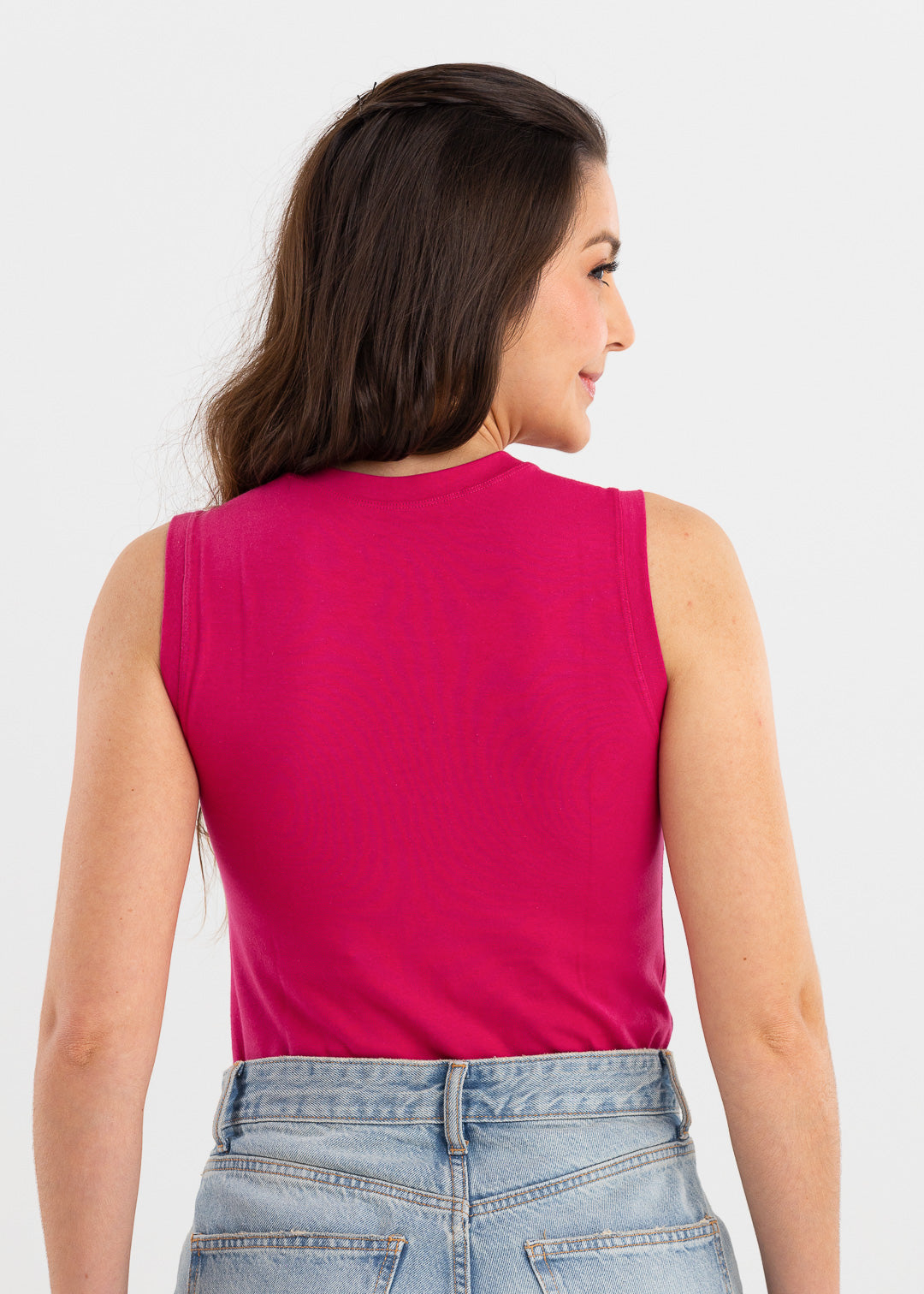 Regata Básica Malha com Elastano Maia - Rosa