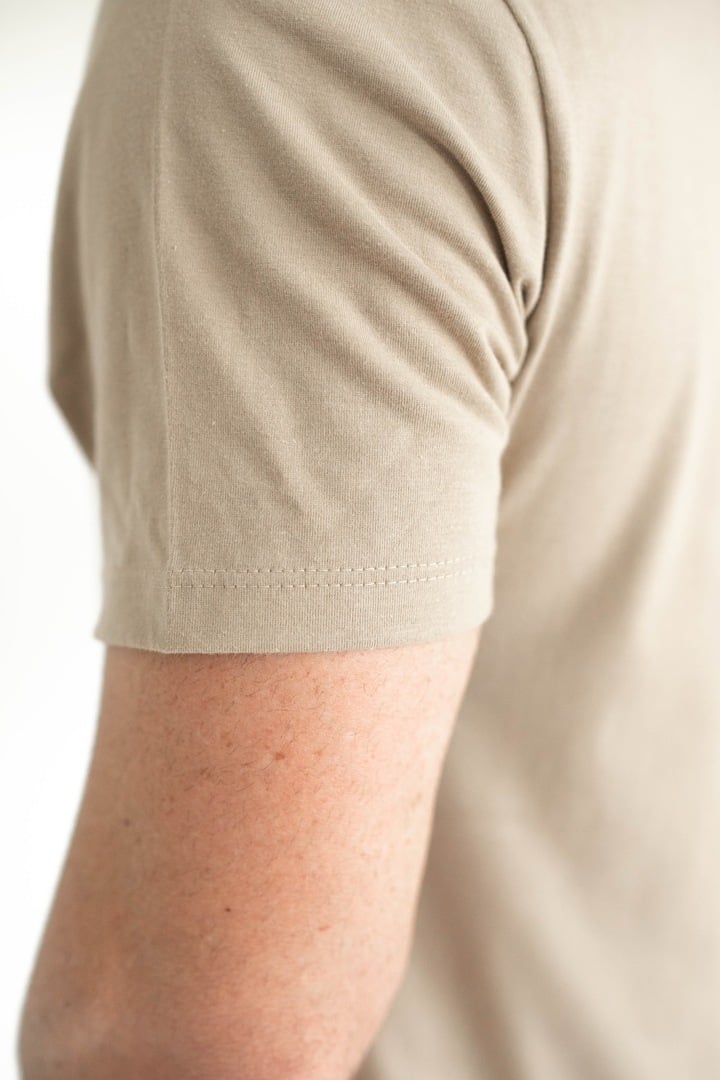 Camiseta Básica Masculina Malha Pima -Nude