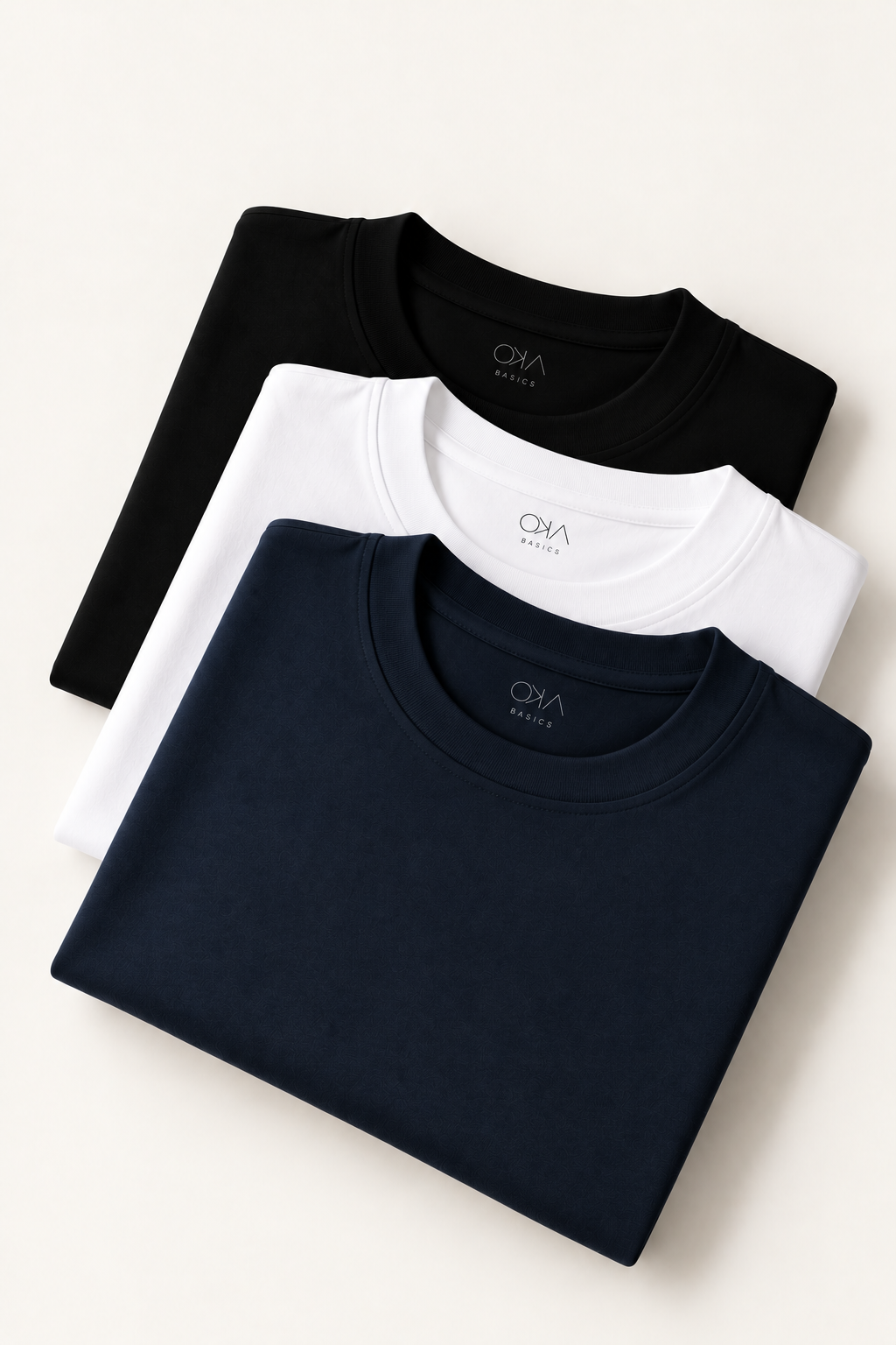 Kit 3 Camisetas Básicas Masculinas Malha Premium Gola Redonda - 15% OFF