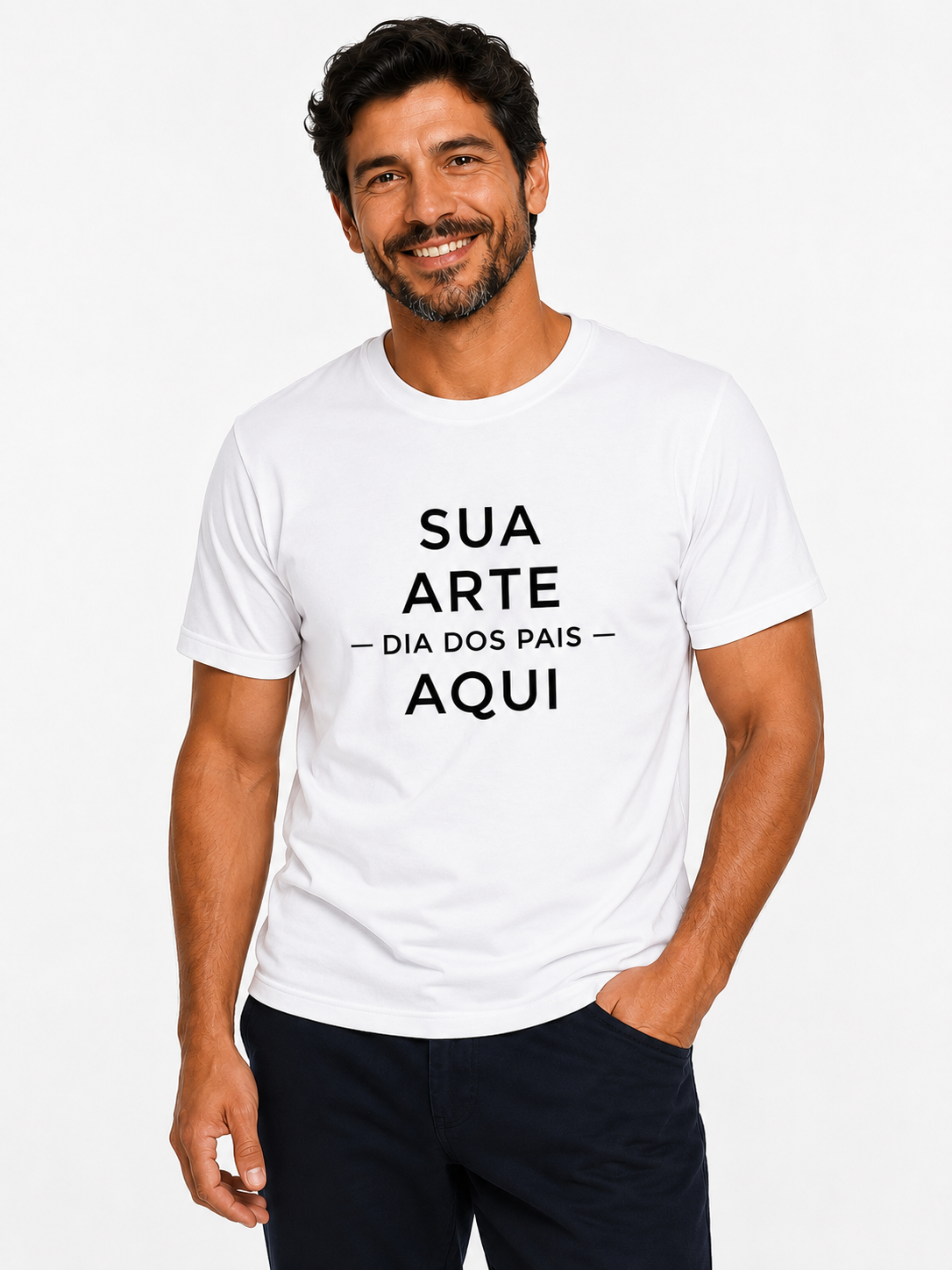 Personalize sua Camiseta Pai Branca