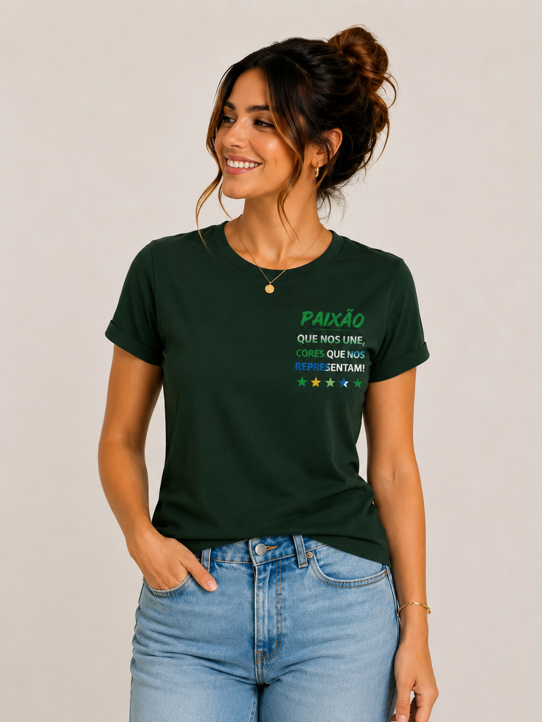 Camiseta Feminina Copa 2026 — Paixão Brasil