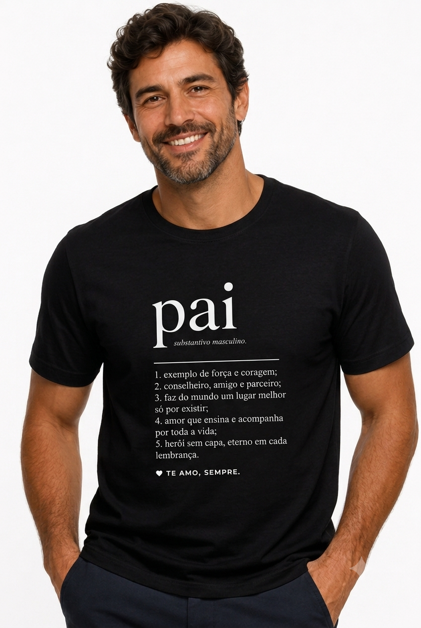 Camiseta Pai Substantivo Preta