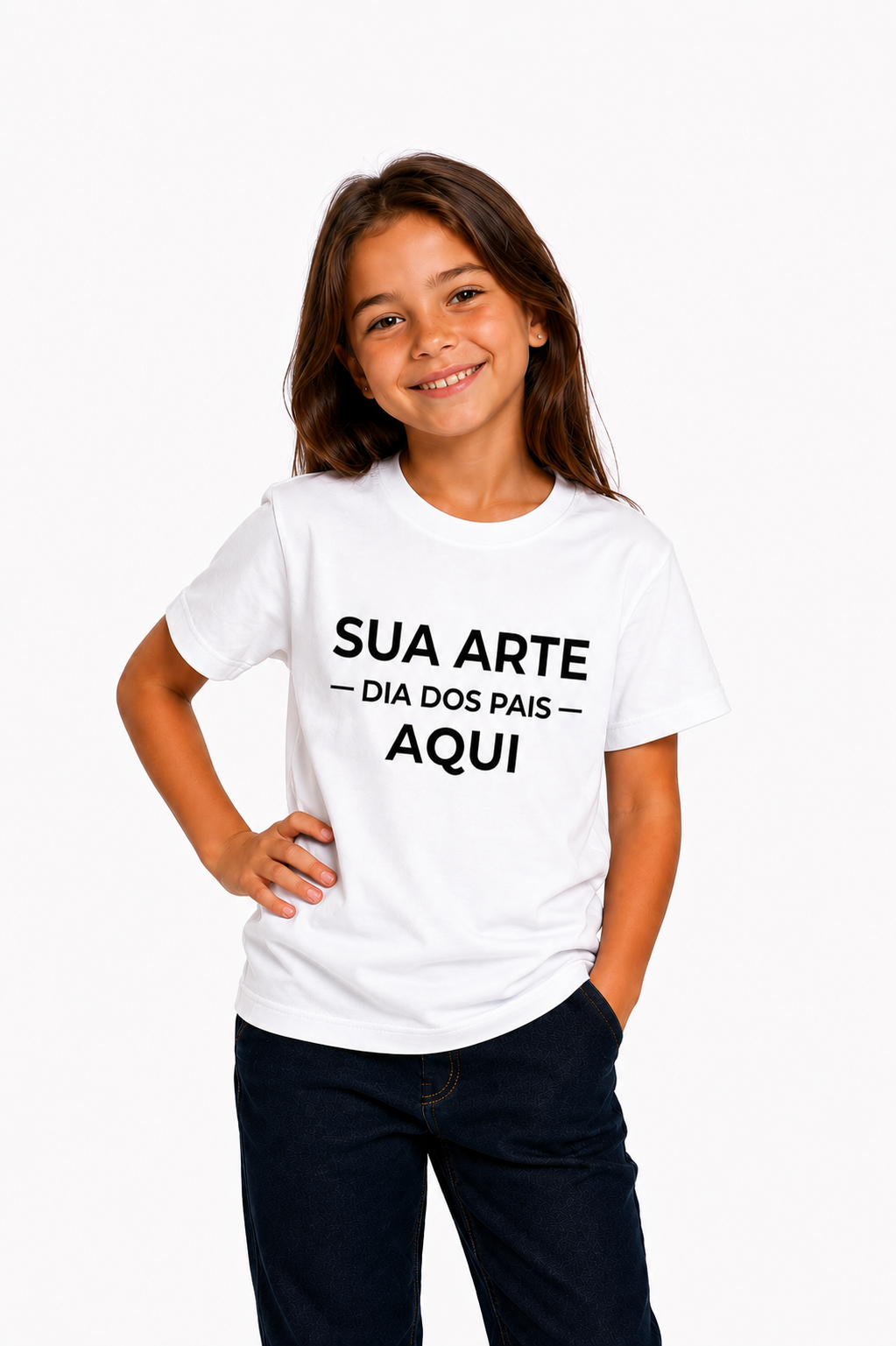 Personalize sua Camiseta Kids Branca