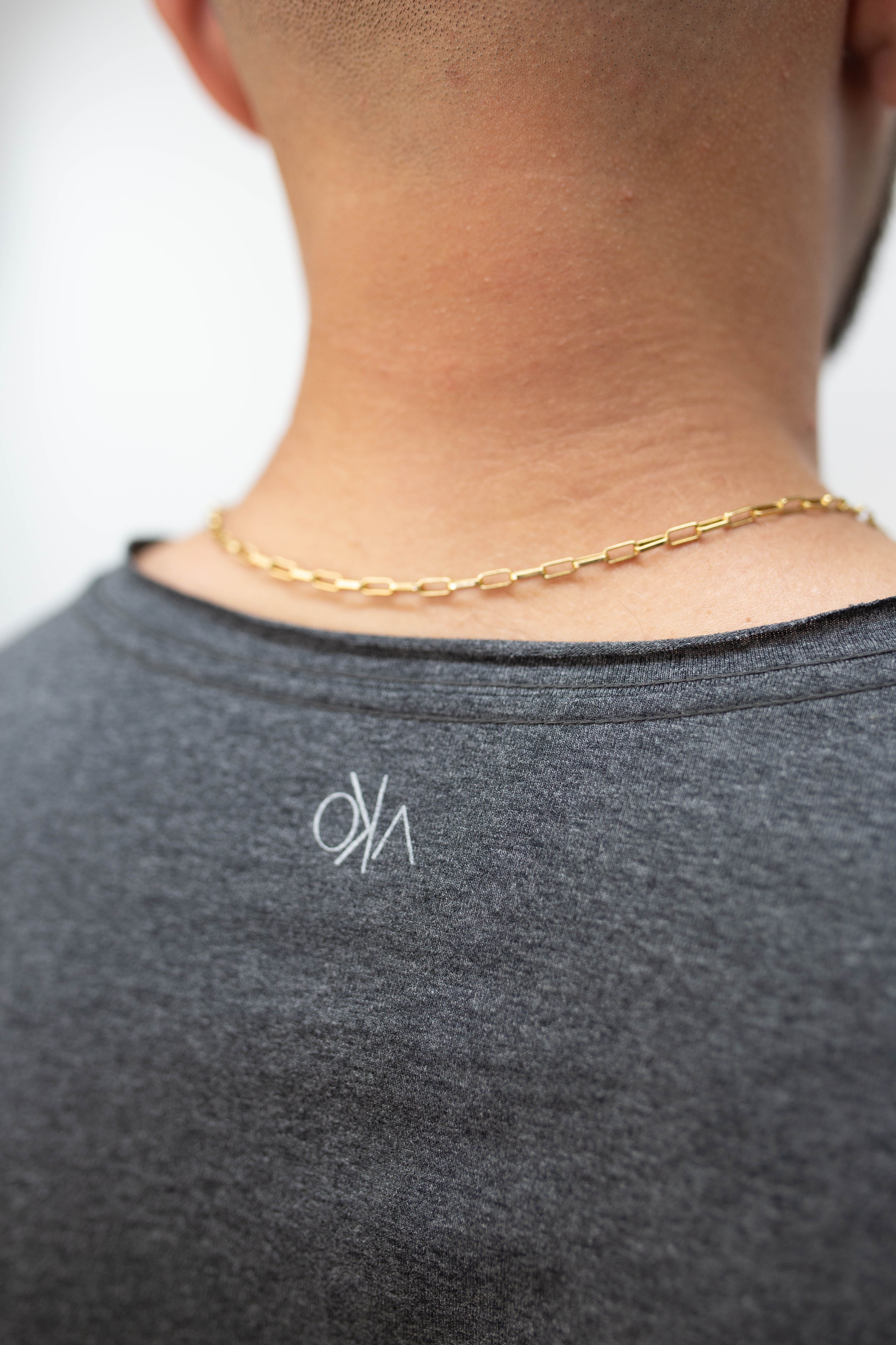 Camiseta Corte a Fio Reta - Preto Mescla