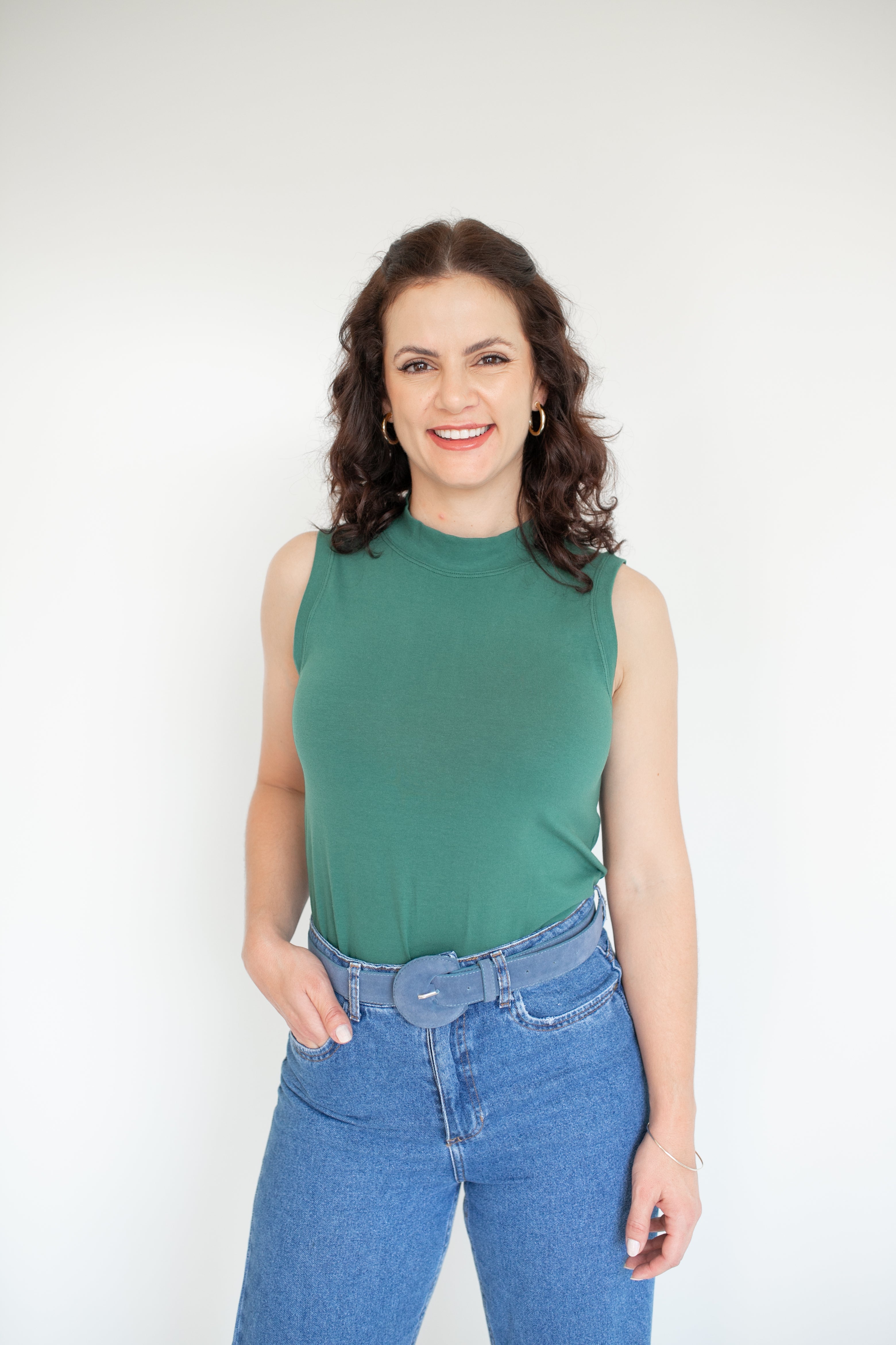Regata Gola Alta de Cotton Luma - Verde Eden