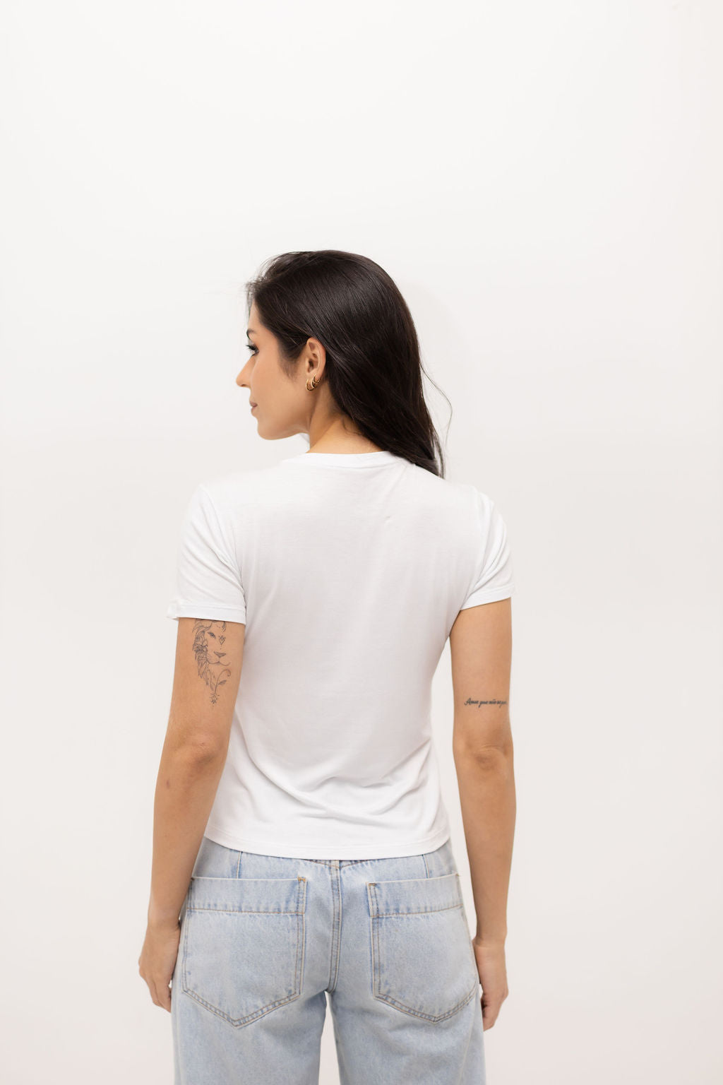 Camiseta Básica Feminina Modal - BRANCA