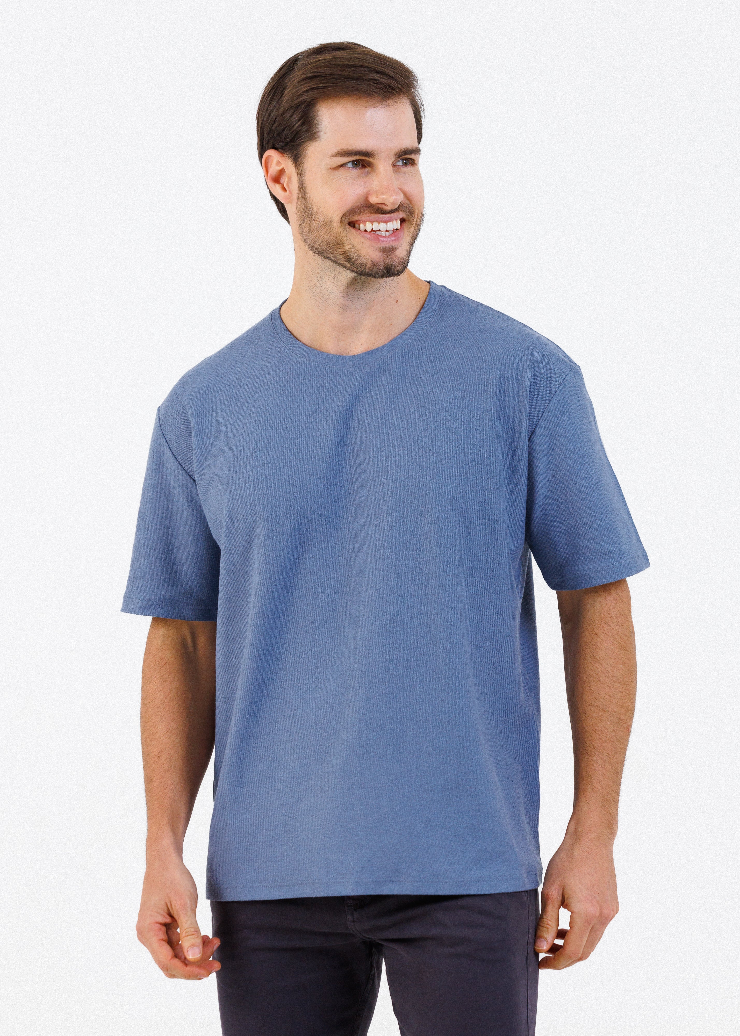 Camiseta Masculina Oversized Malhão - Azul