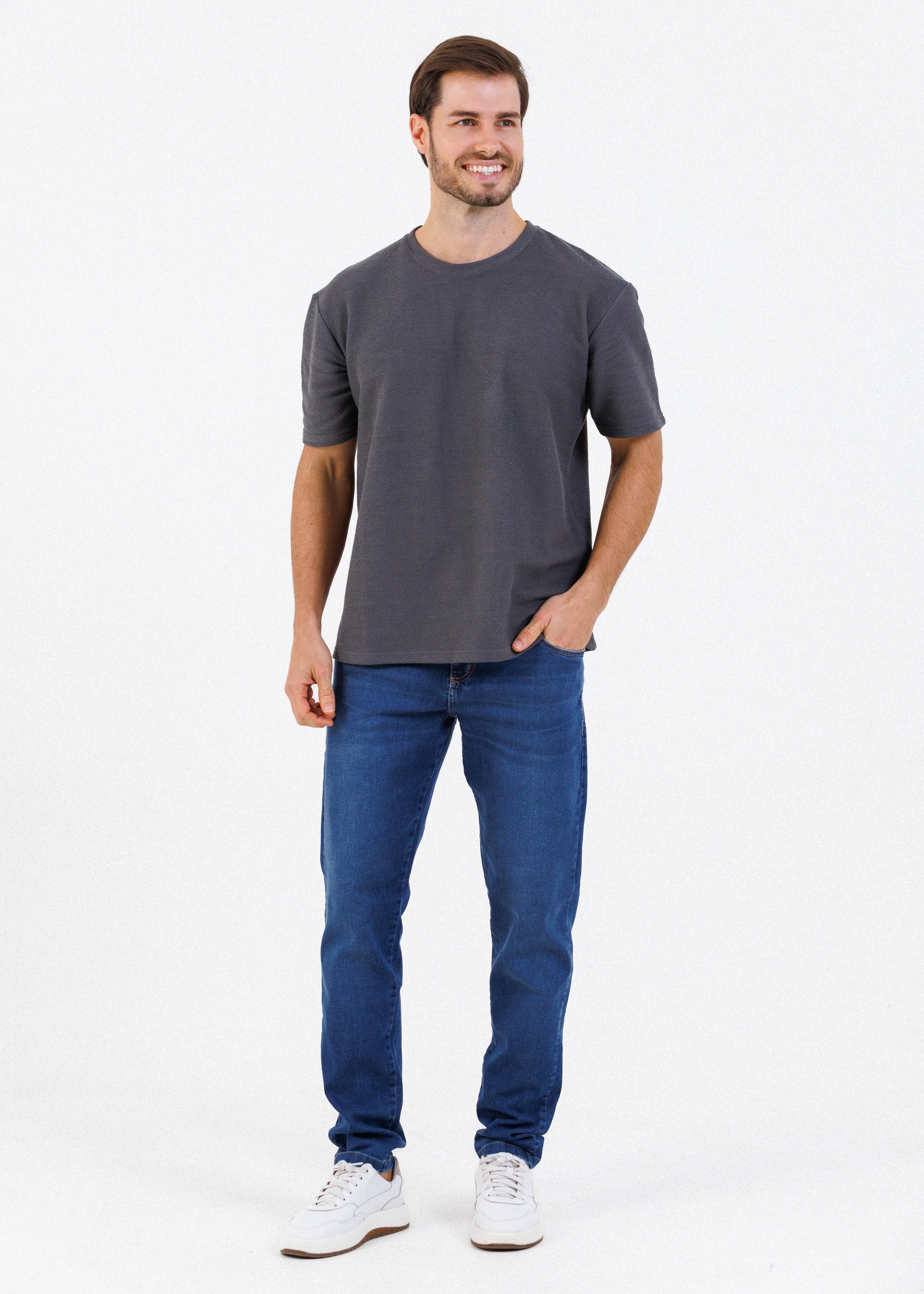 Camiseta Masculina Oversized Malhão - Chumbo