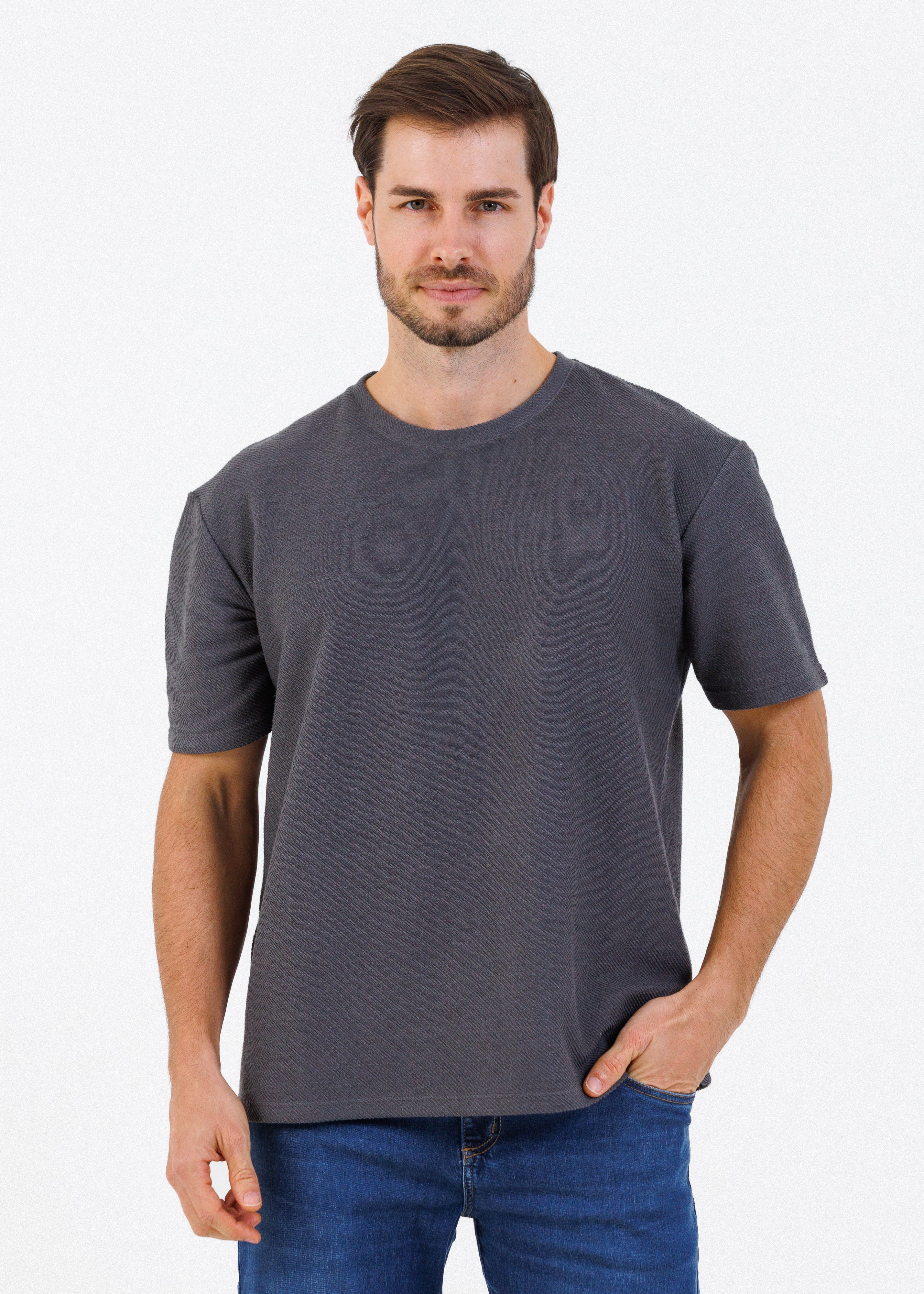 Camiseta Masculina Oversized Malhão - Chumbo