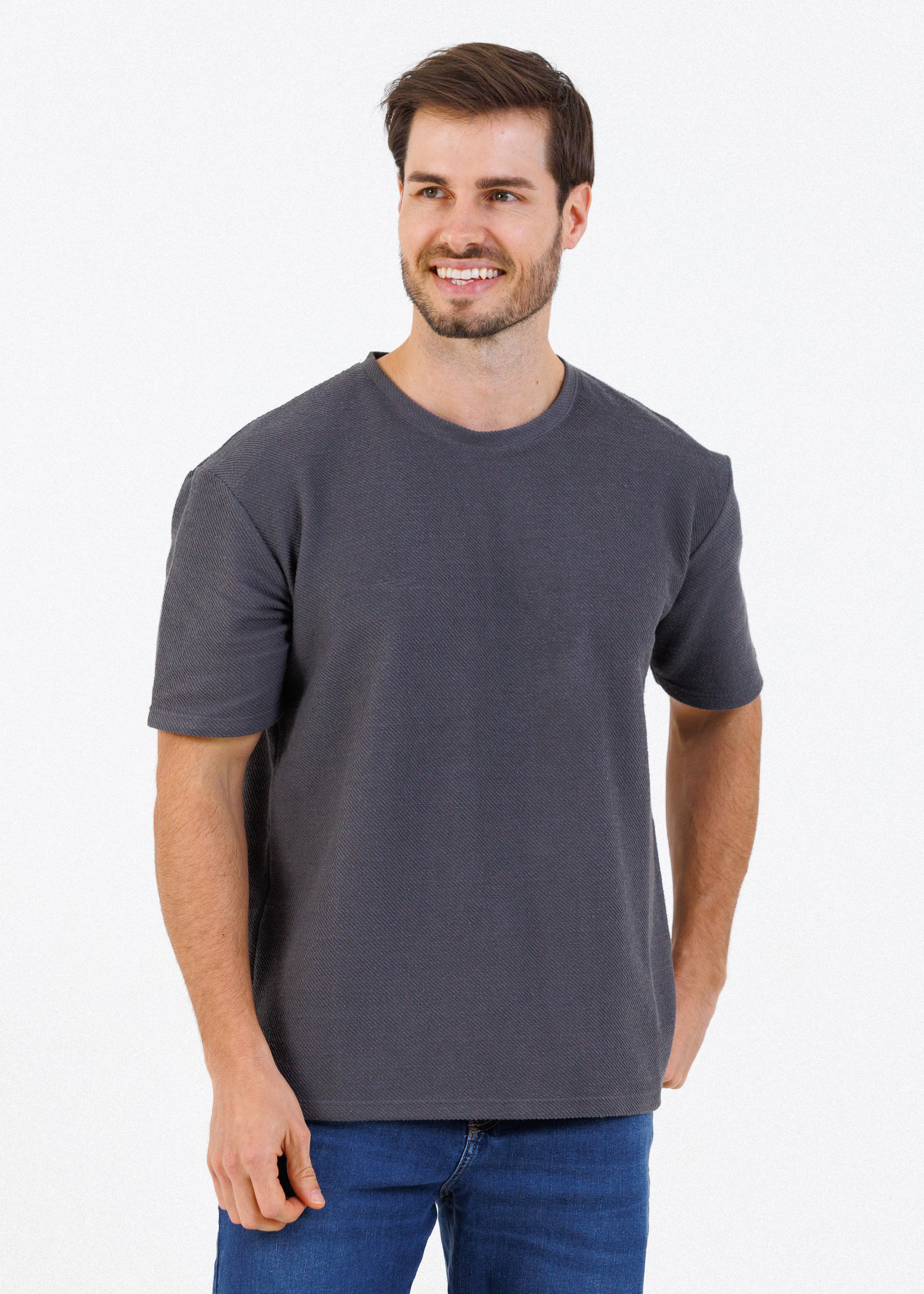 Camiseta Masculina Oversized Malhão - Chumbo