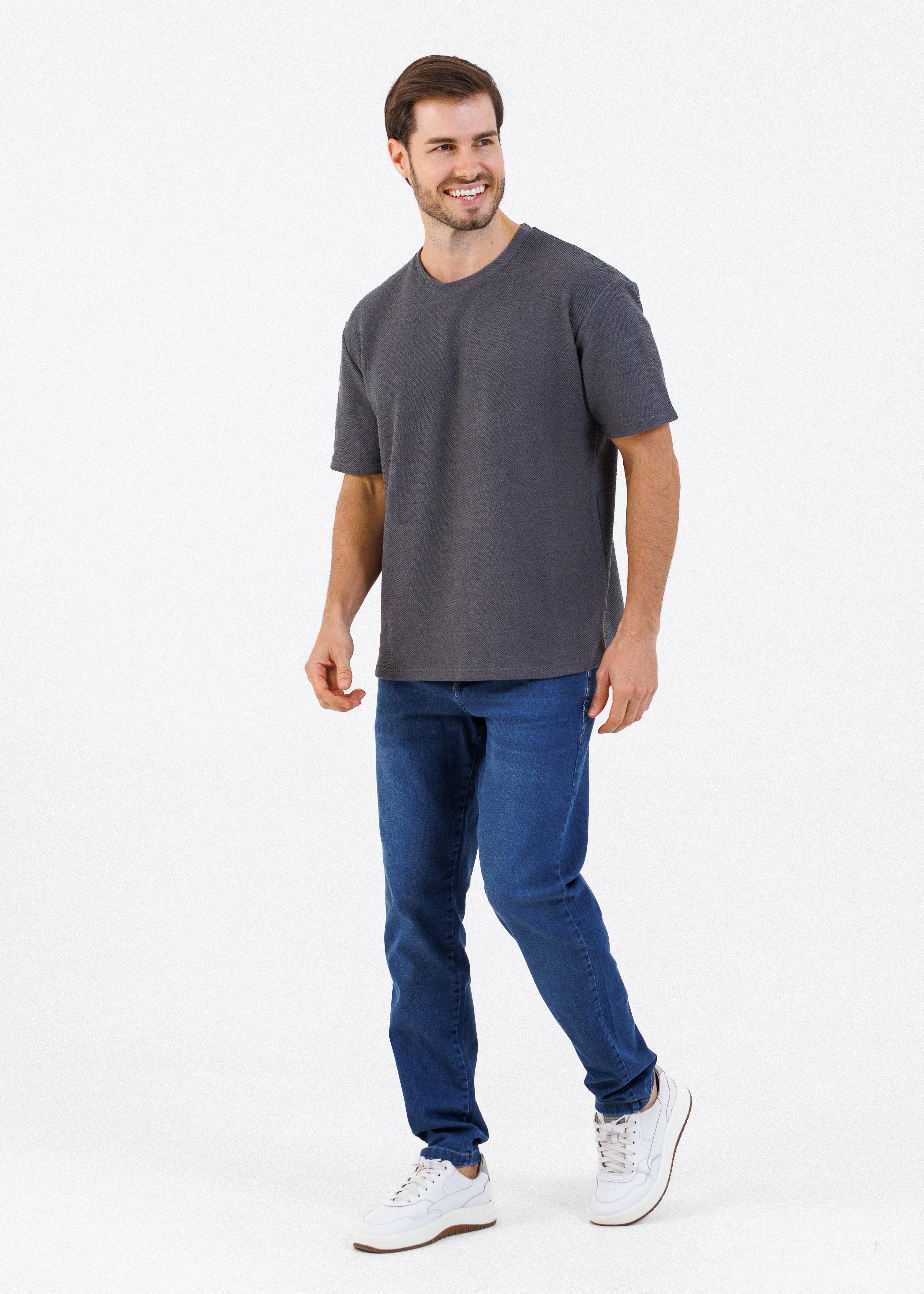 Camiseta Masculina Oversized Malhão - Chumbo