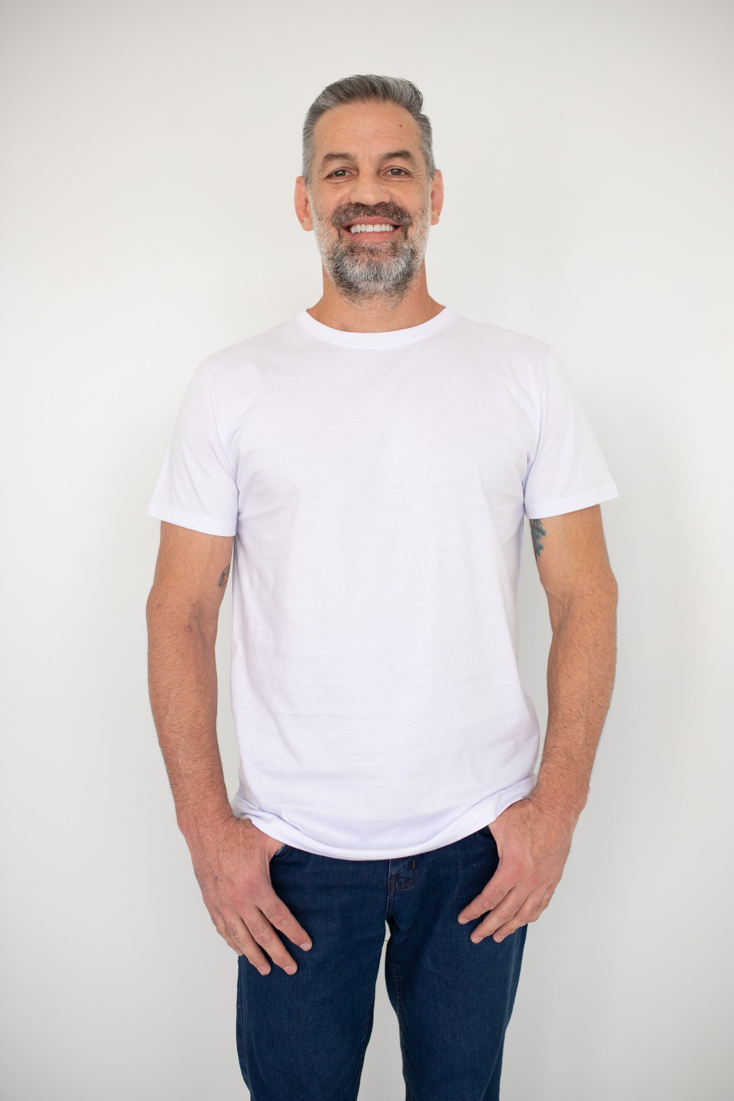 Camiseta Básica Masculina Pima - Branca