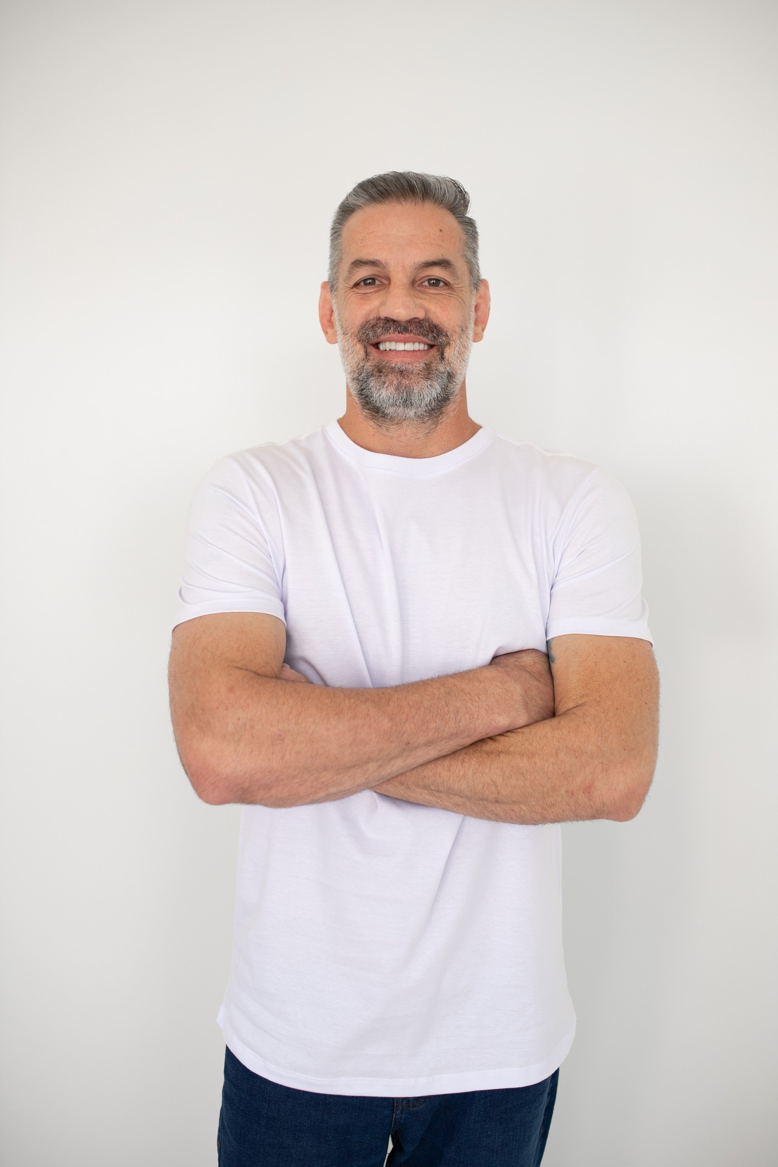 Camiseta Básica Masculina Pima - Branca