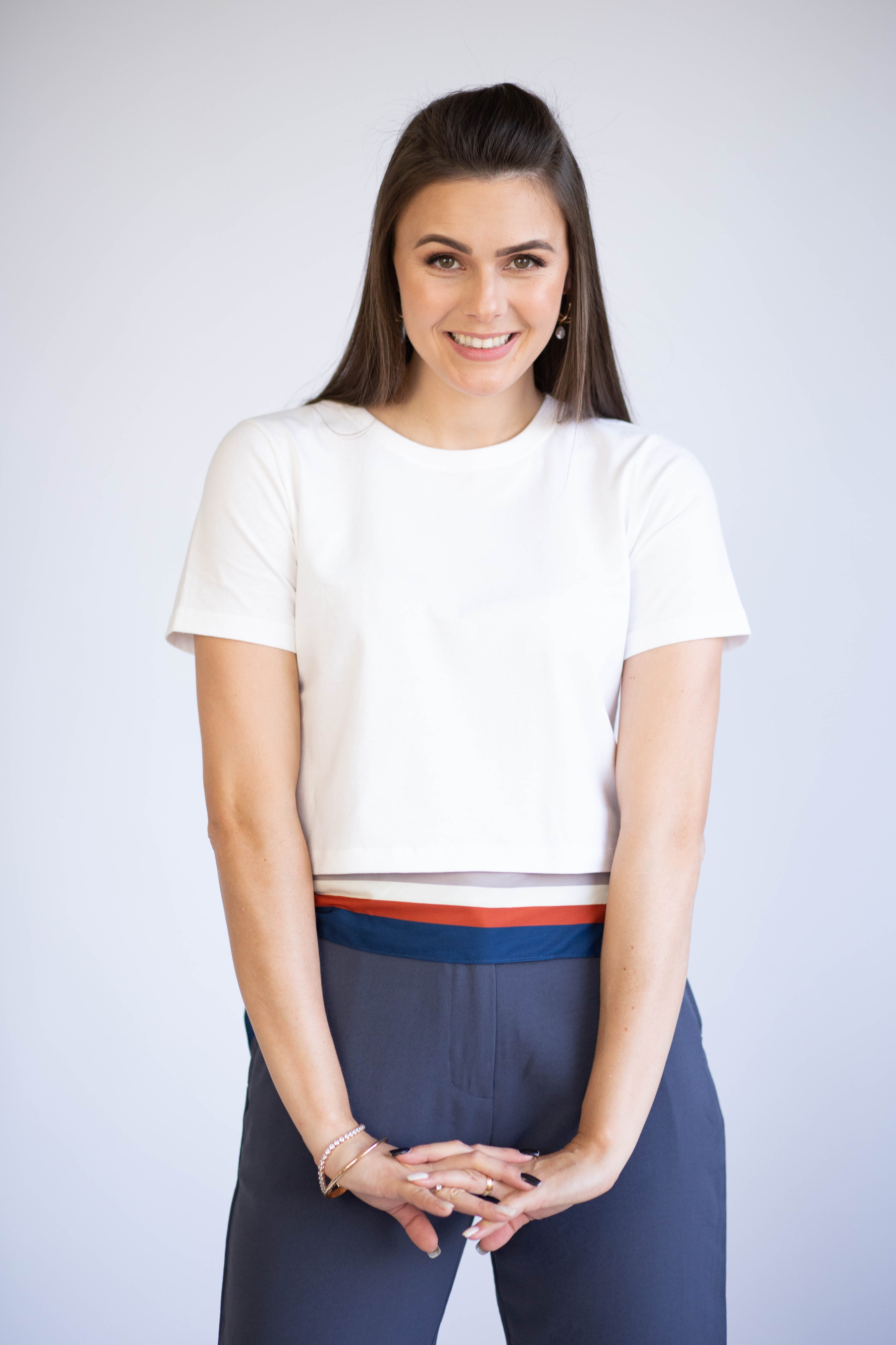 Camiseta Cropped Gola U - Branco