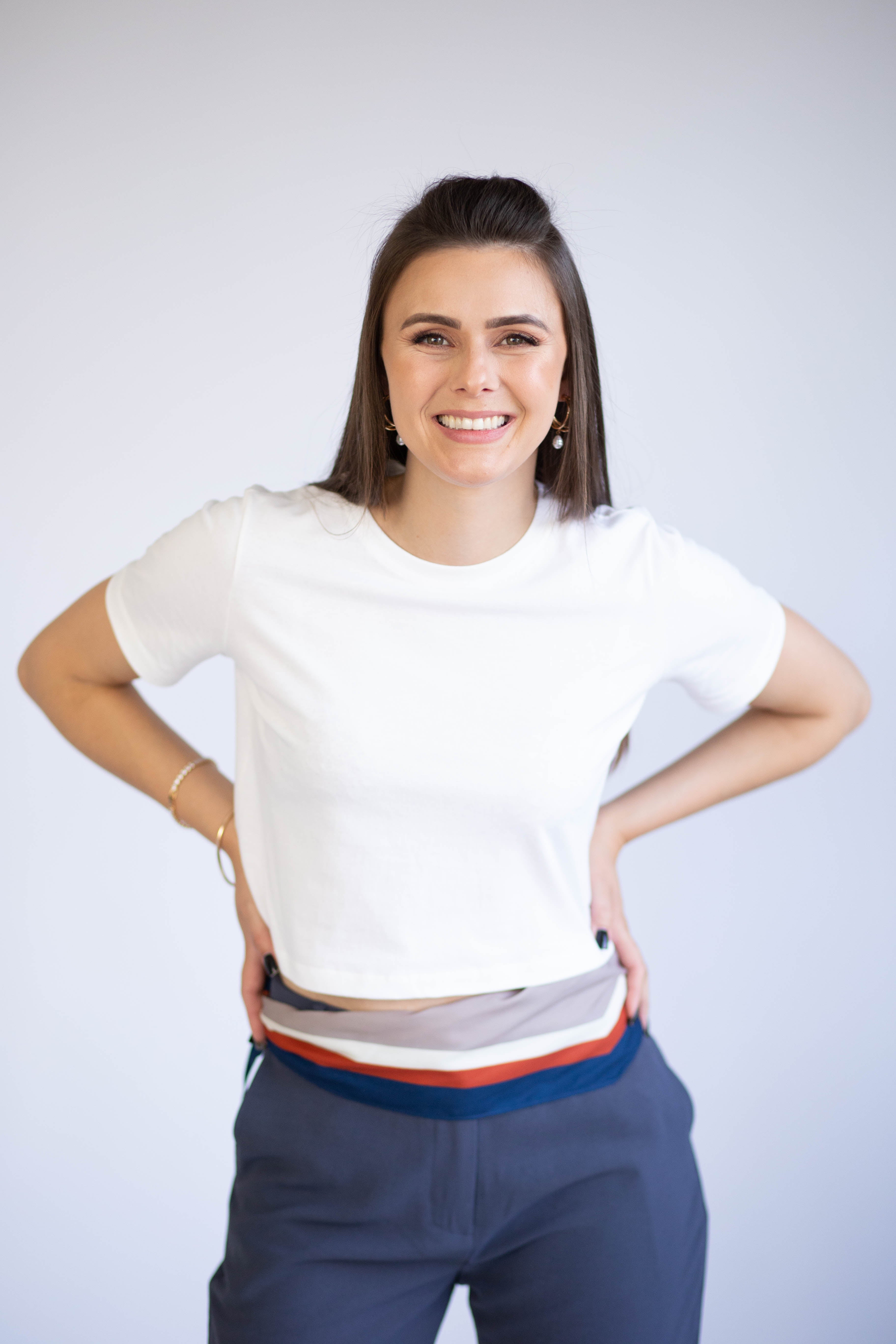 Camiseta Cropped Gola U - Branco