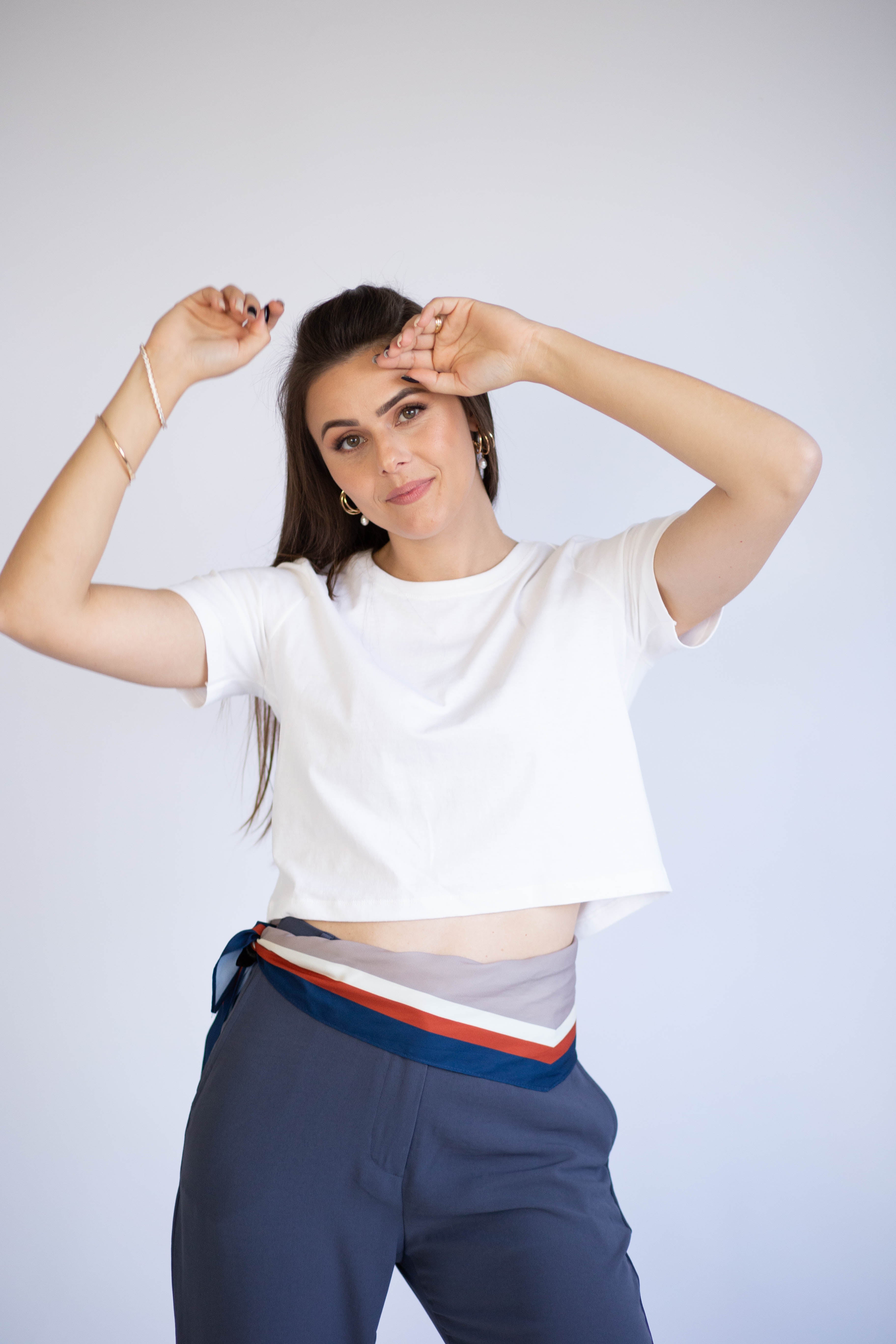 Camiseta Cropped Gola U - Branco