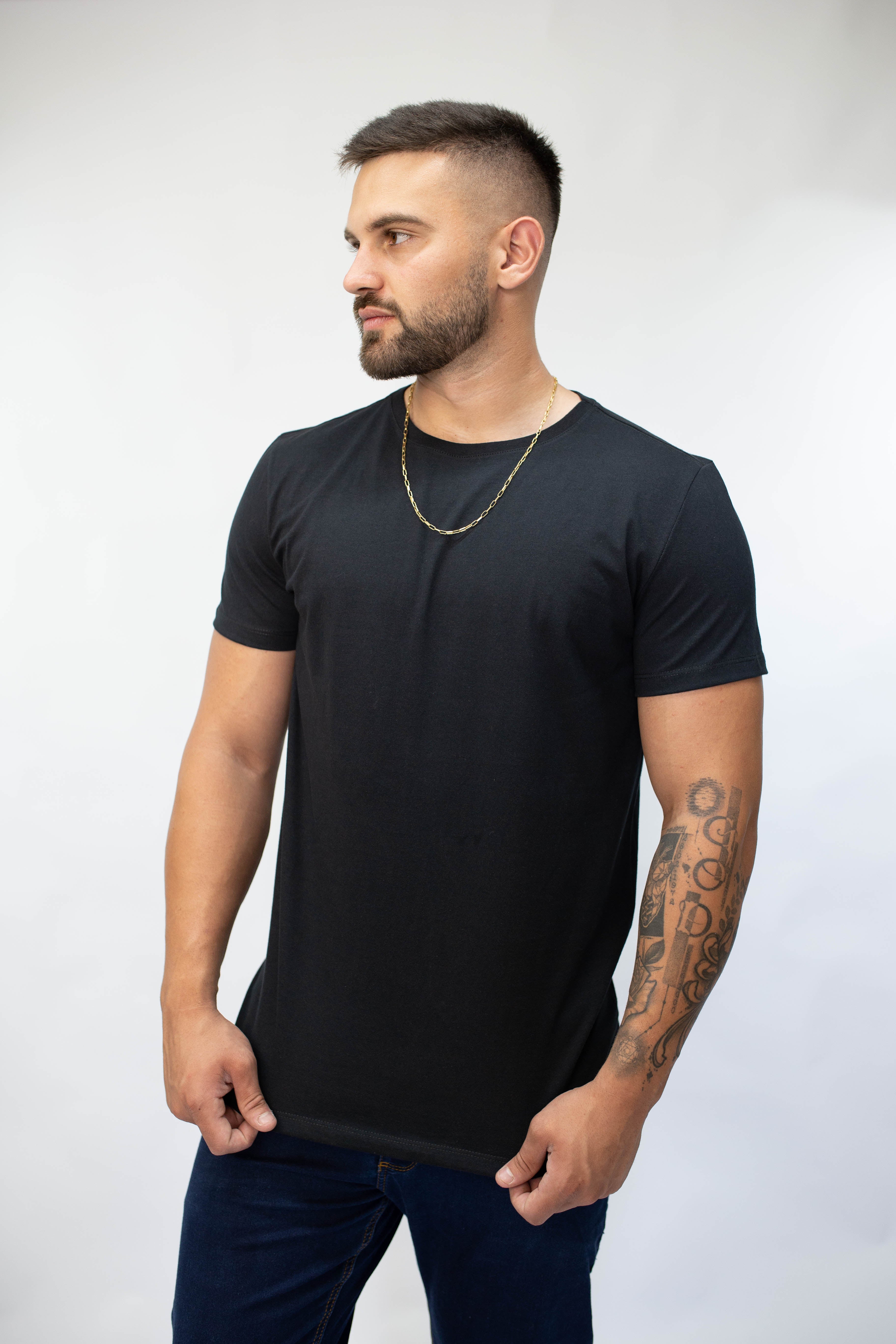 Camiseta Básica Masculina - Preto