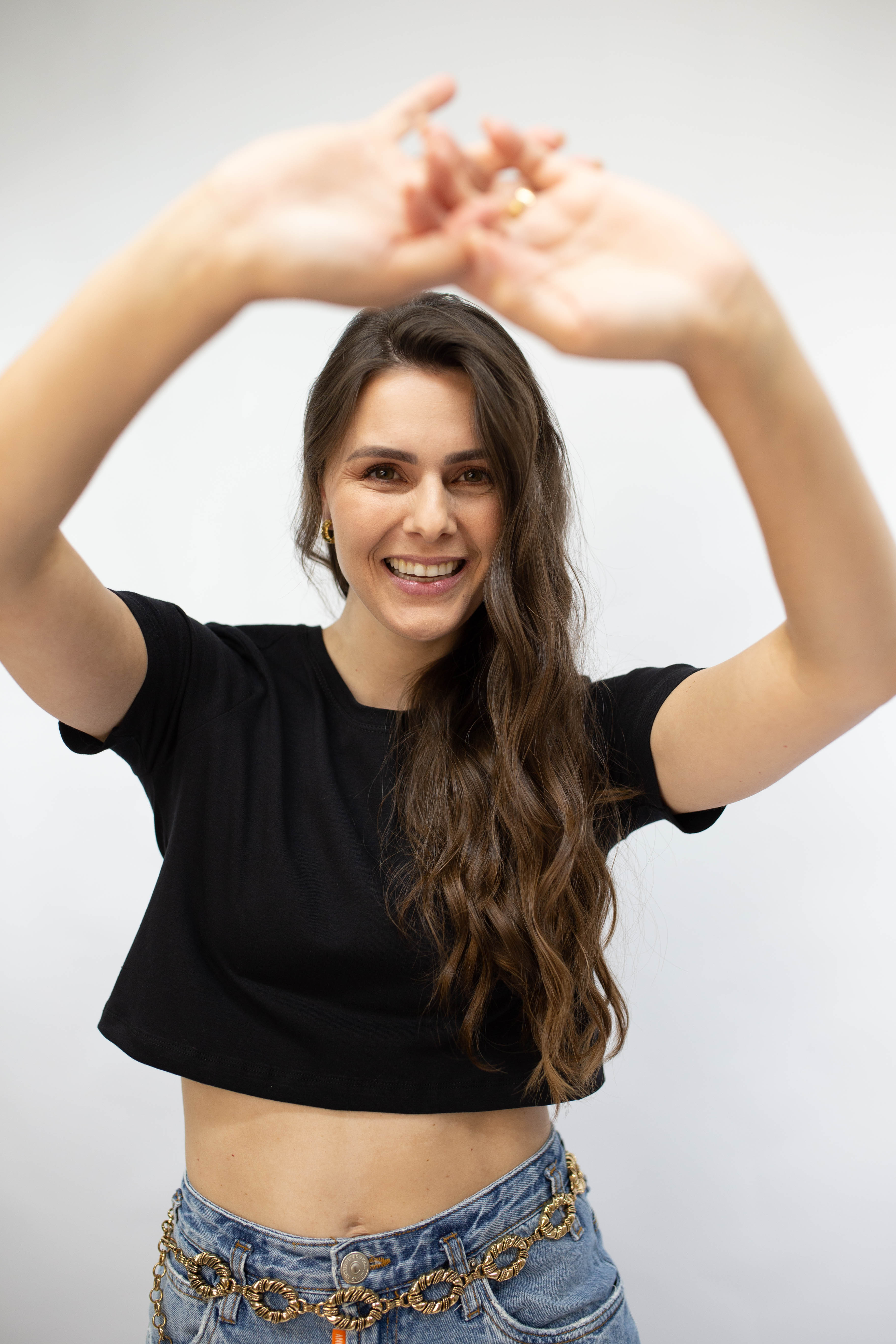 Cropped Gola U - Preto