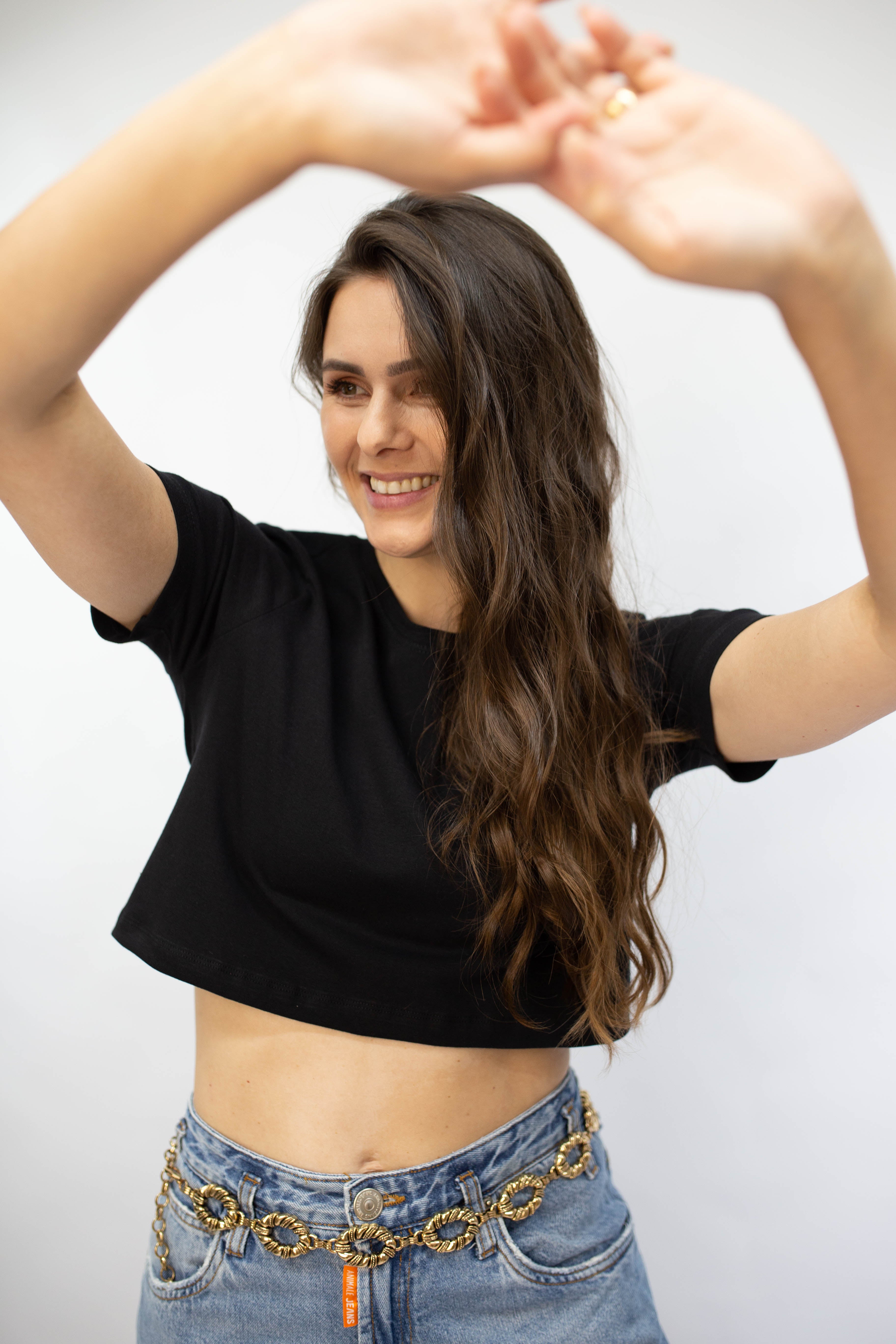 Cropped Gola U - Preto