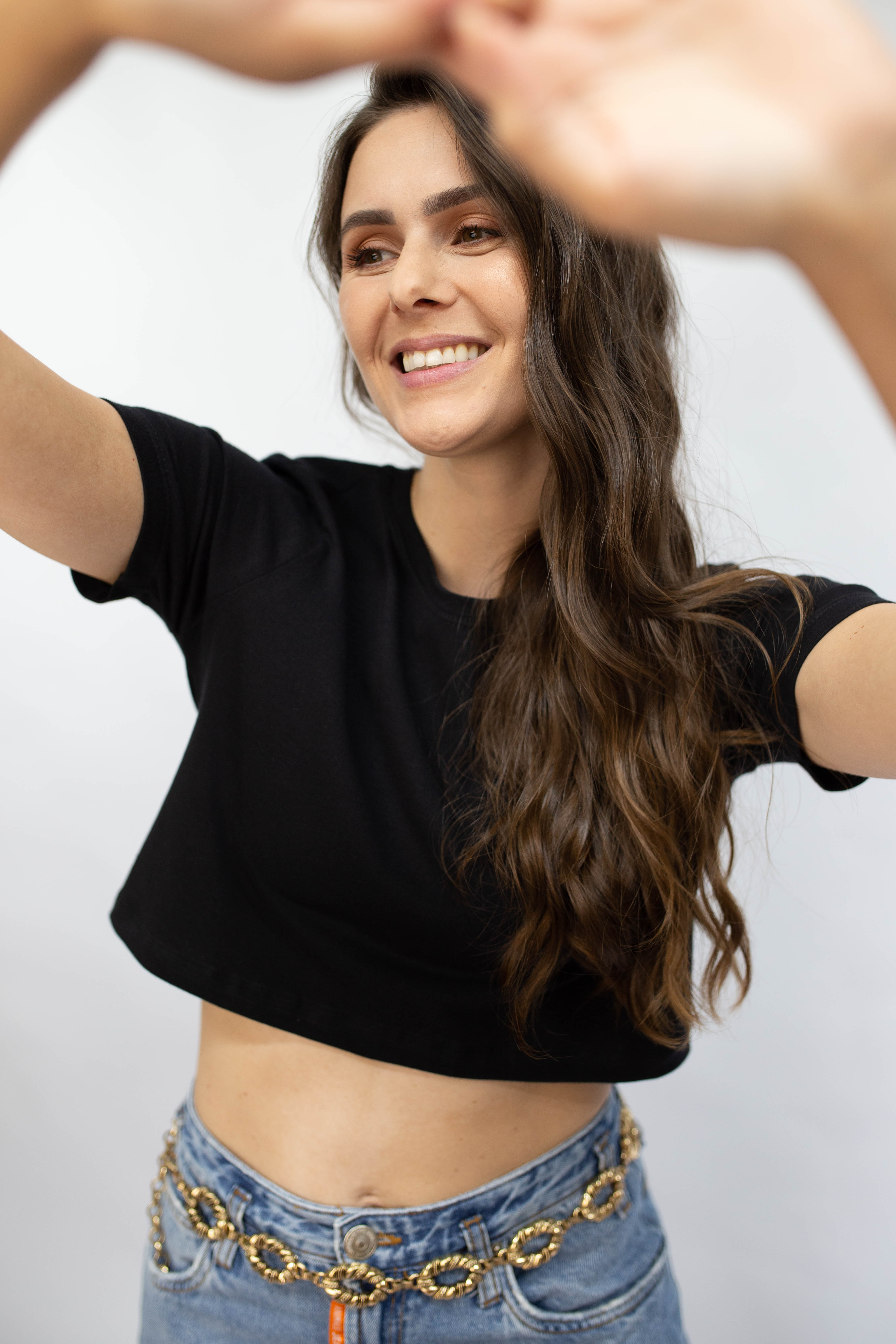 Cropped Gola U - Preto