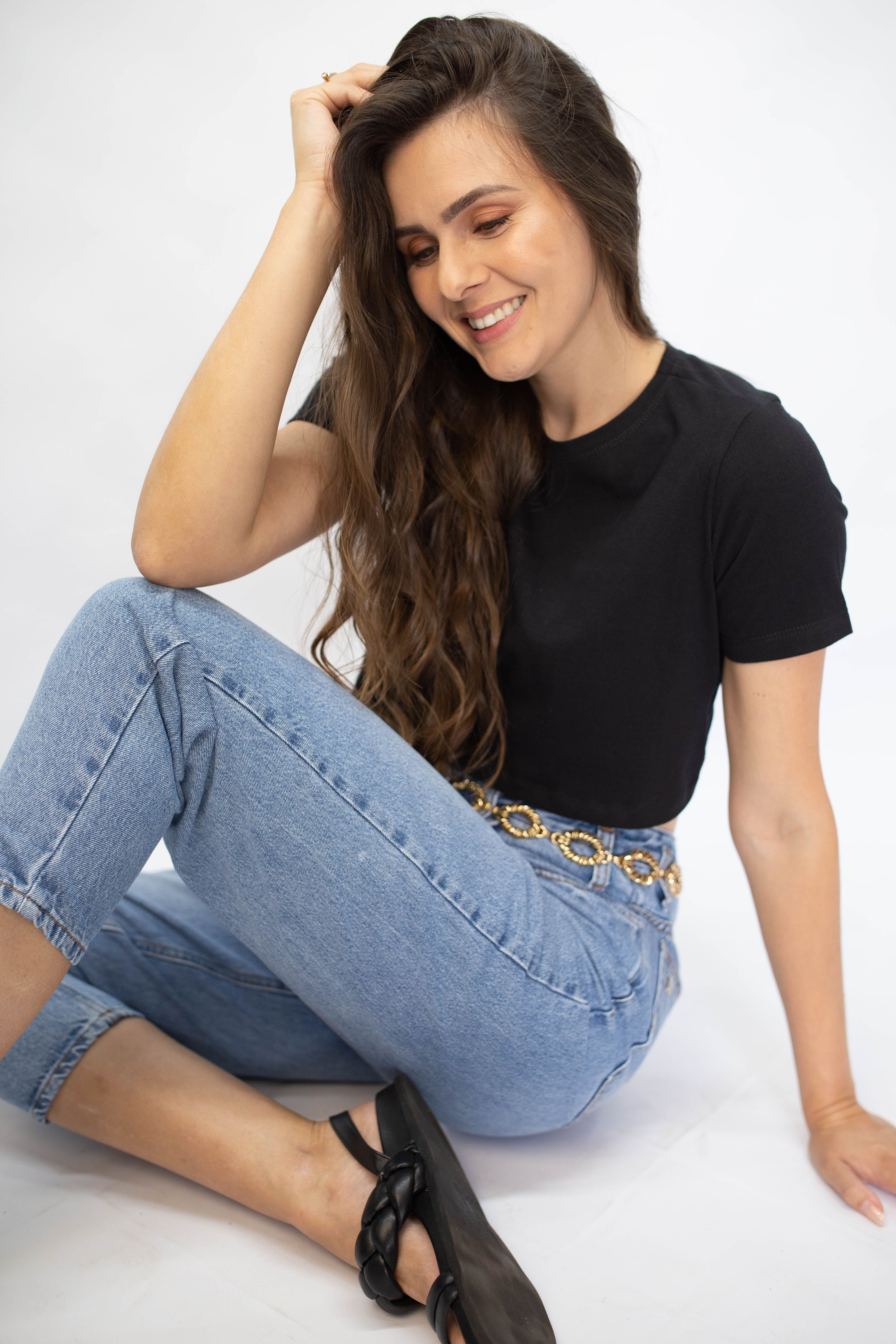 Cropped Gola U - Preto