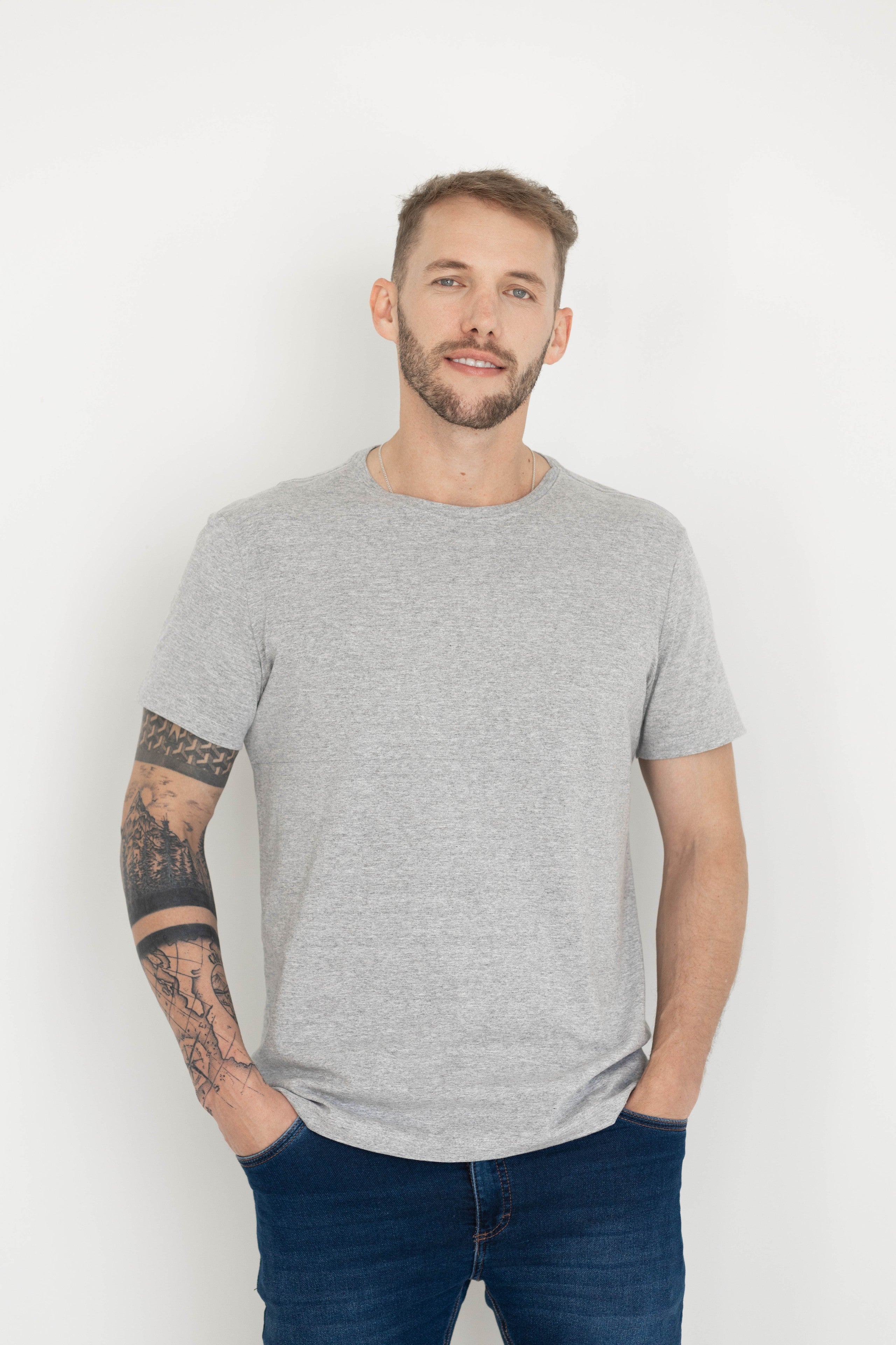 Camiseta Básica Masculina - Mescla