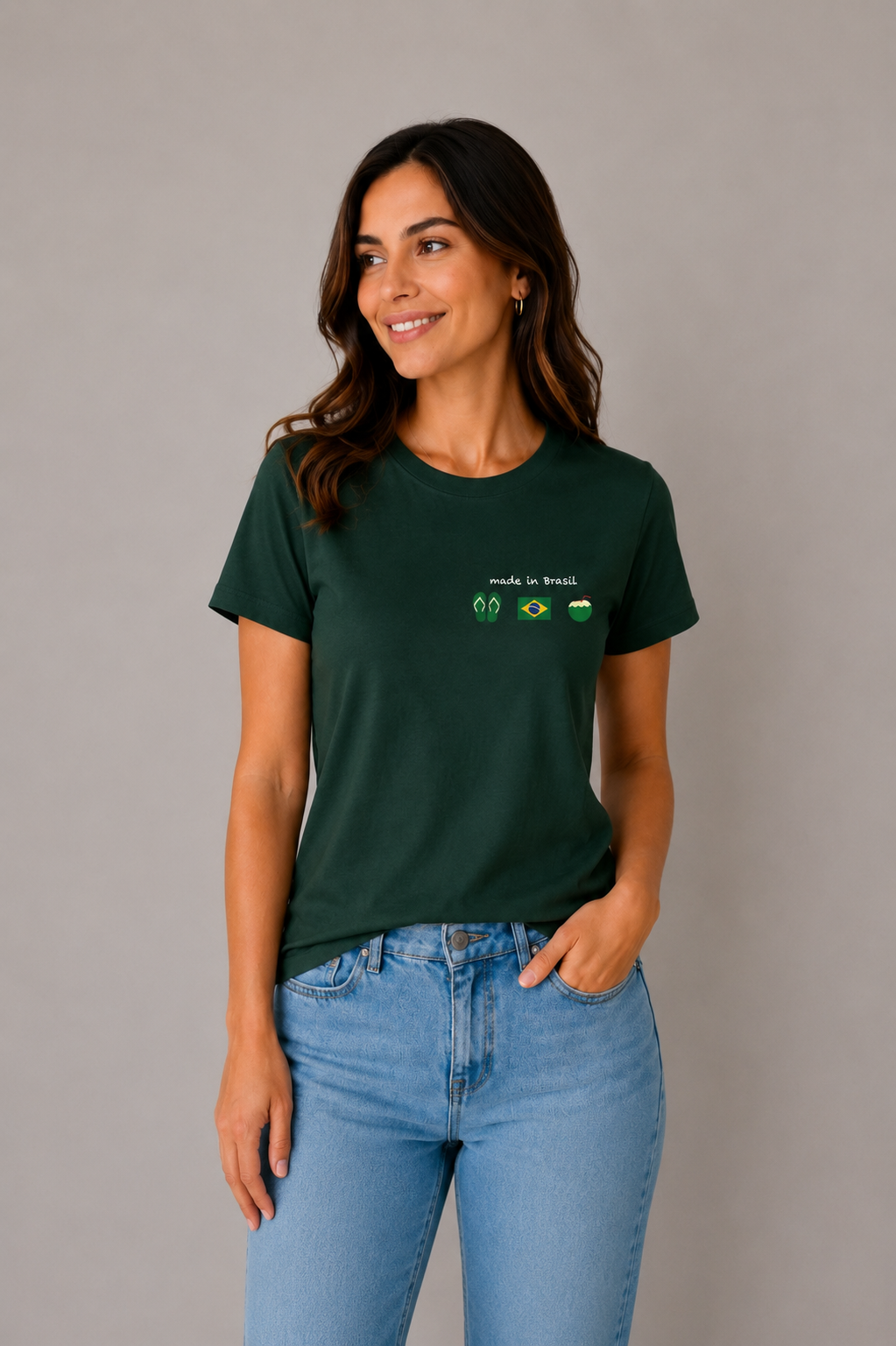 Camiseta Feminina Copa 2026 — 3 Elementos - Peito Esquerdo