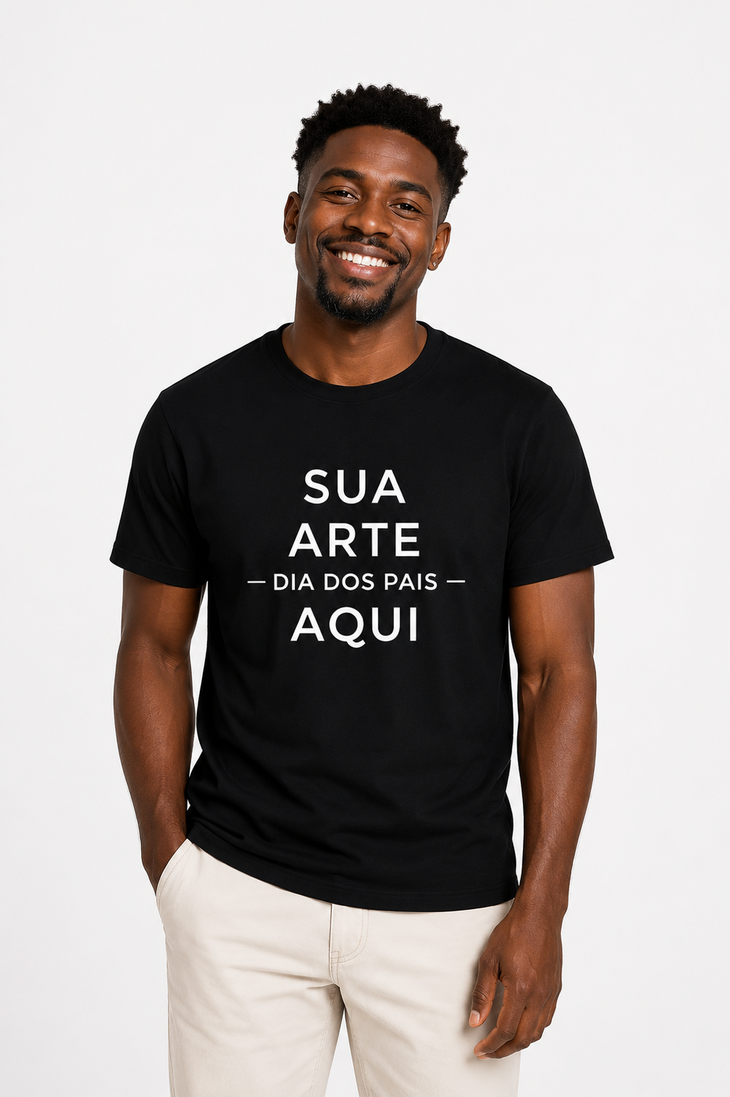 Personalize sua Camiseta Pai Preta