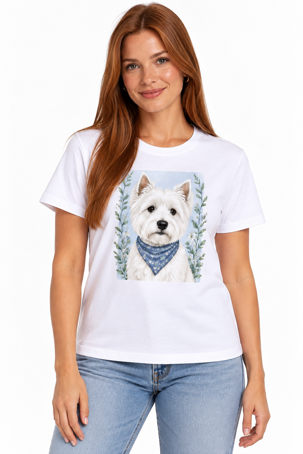 Camiseta Básica Manga Curta Branca Westie