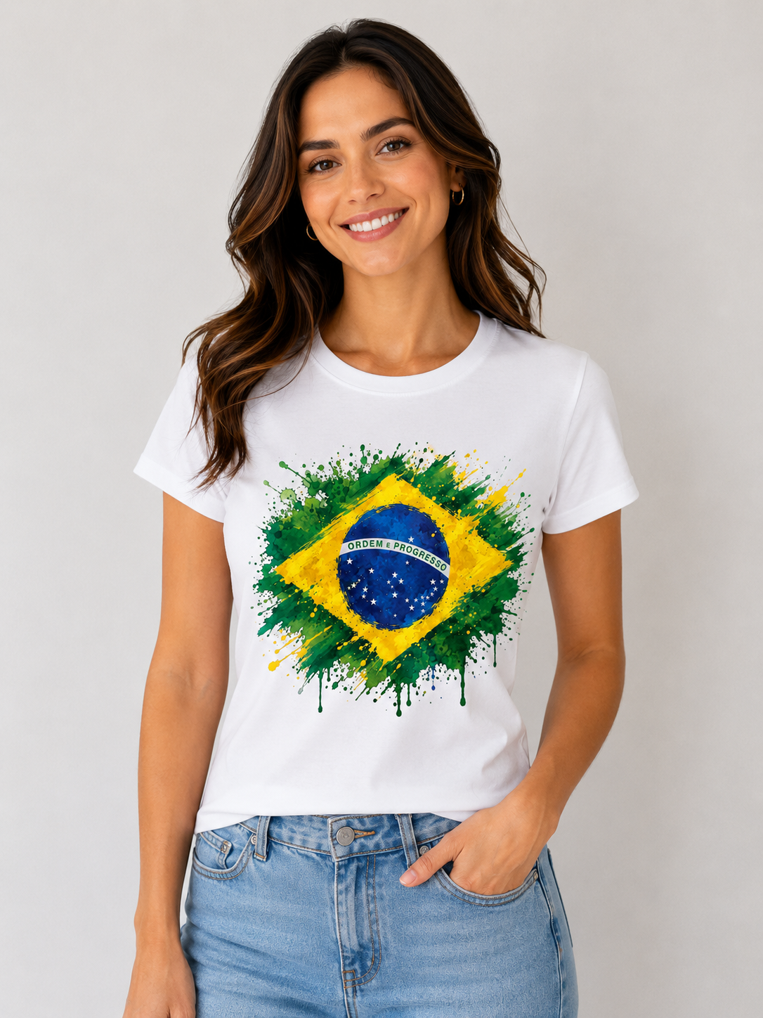 Camiseta Feminina Copa 2026 — Bandeira - Centro
