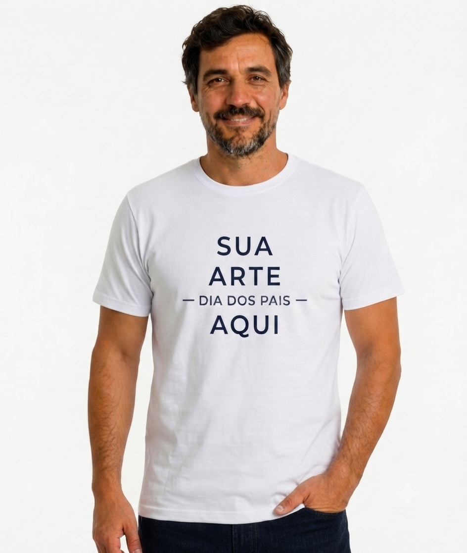 Personalize sua Camiseta Pai Branca