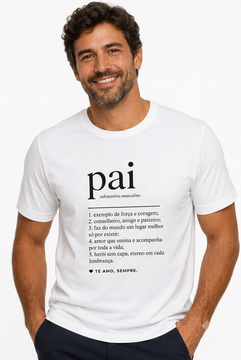 Camiseta Pai Substantivo Branca