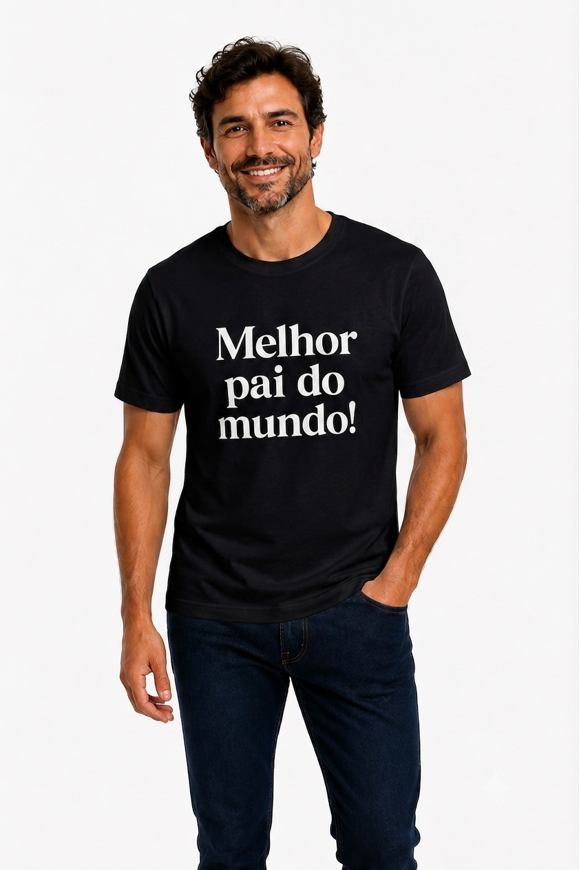 Camiseta Melhor Pai do Mundo Preta