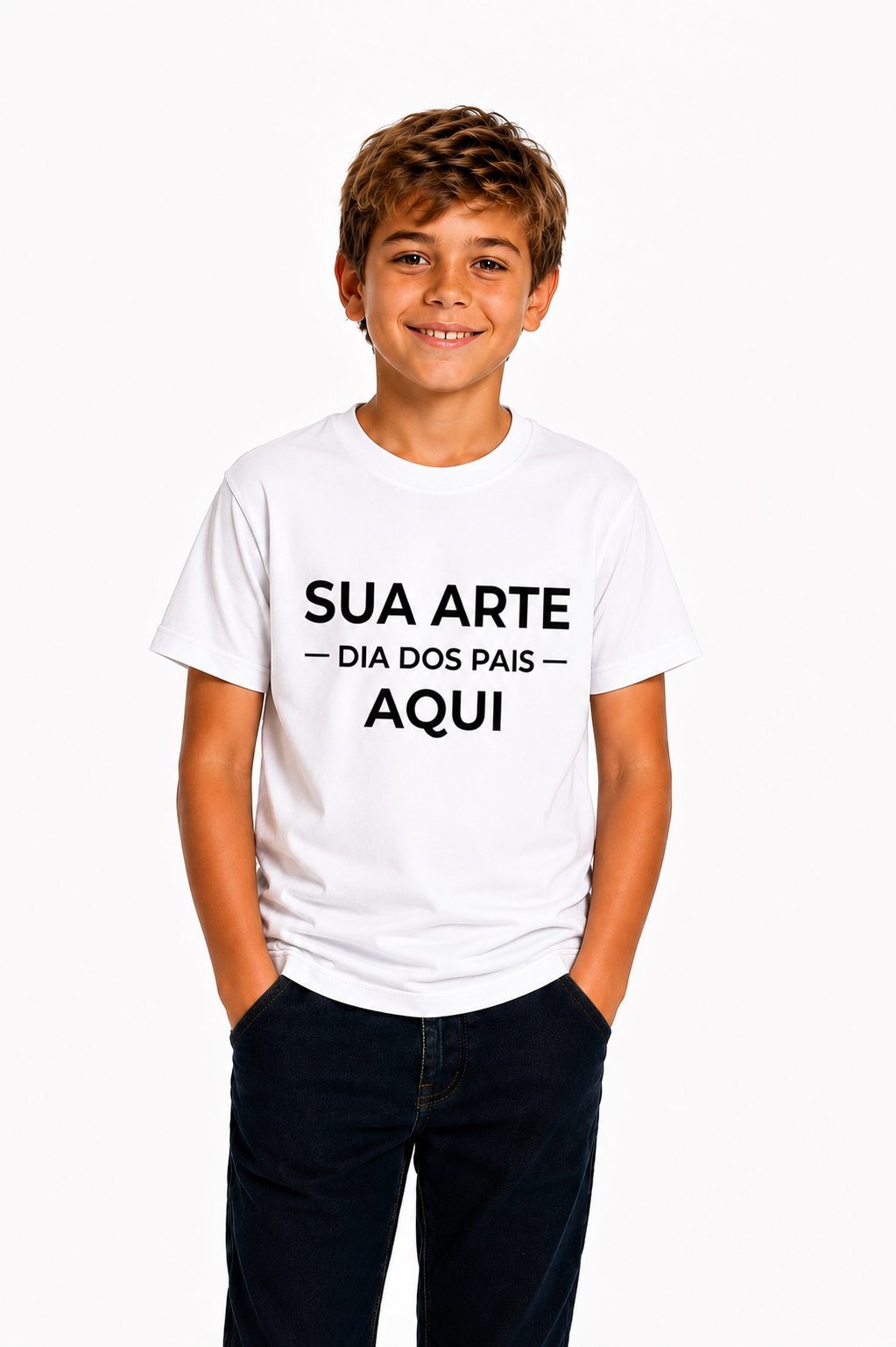 Personalize sua Camiseta Kids Branca
