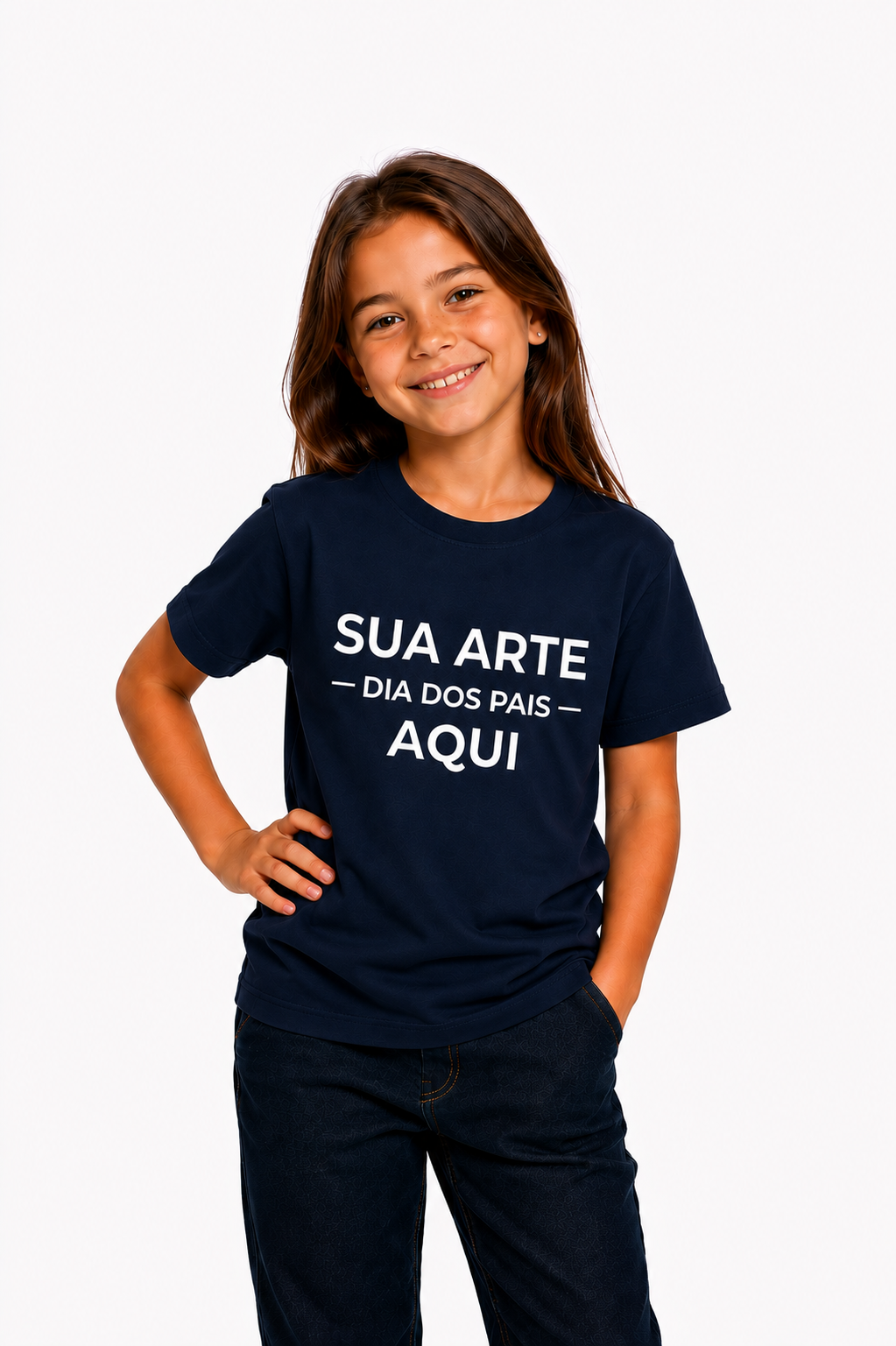 Personalize sua Camiseta Kids Azul Marinho