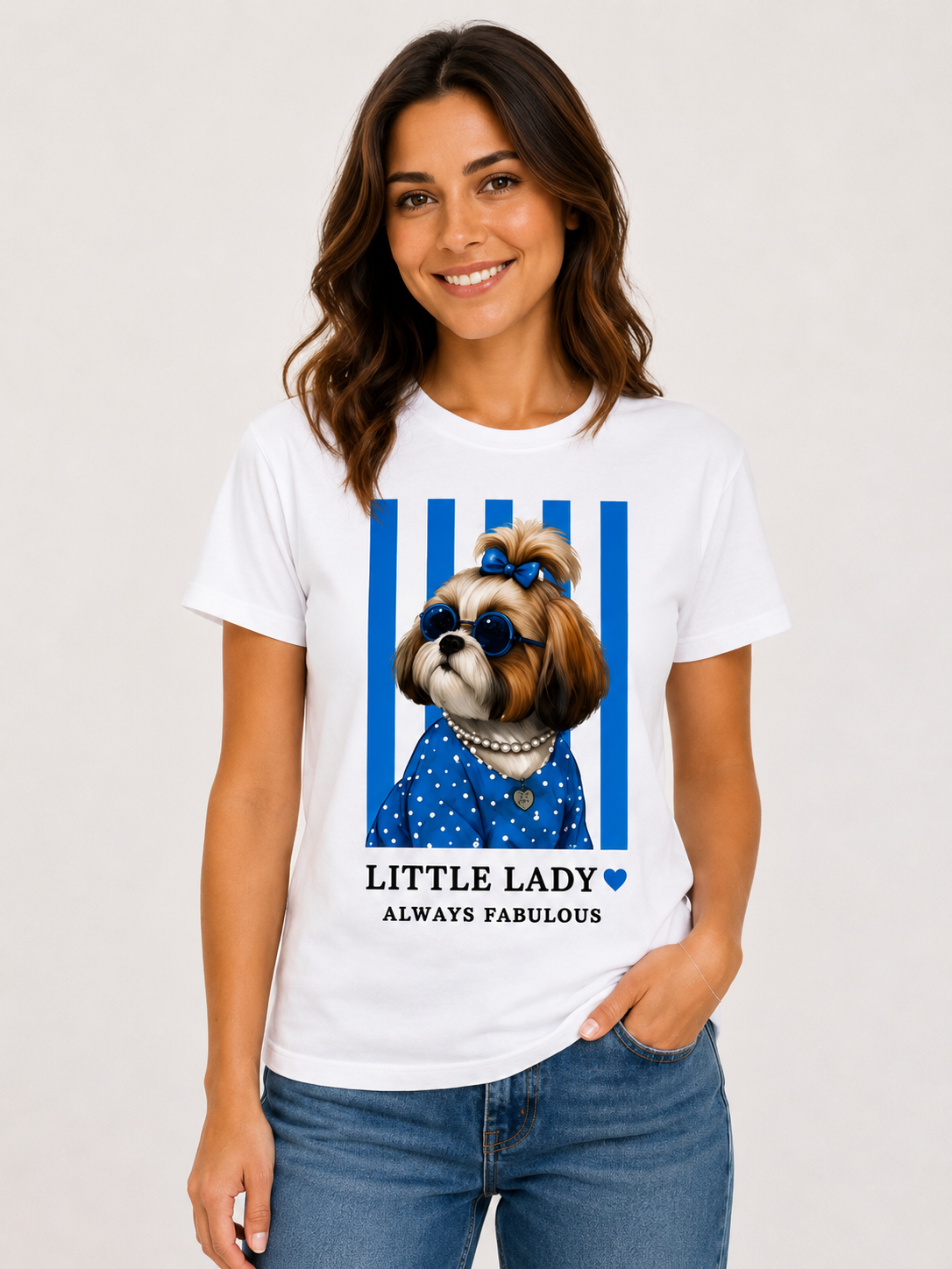 Camiseta Básica Manga Curta Branca Little Lady