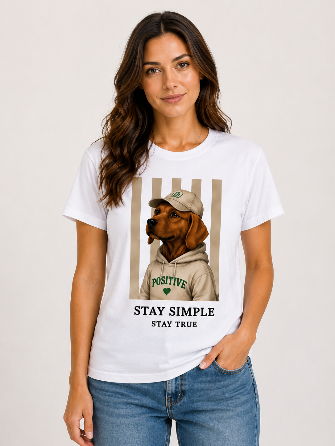 Camiseta Básica Manga Curta Branca Stay Simple