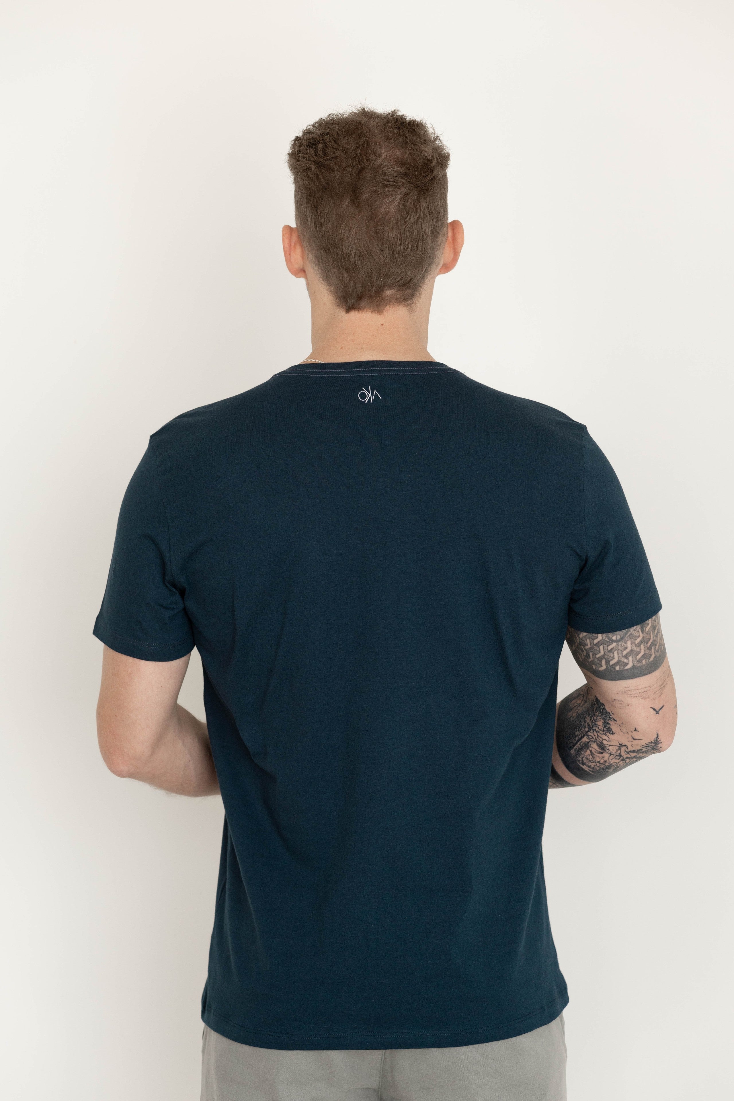 Camiseta Básica Masculina Malha Pima - Azul Marinho