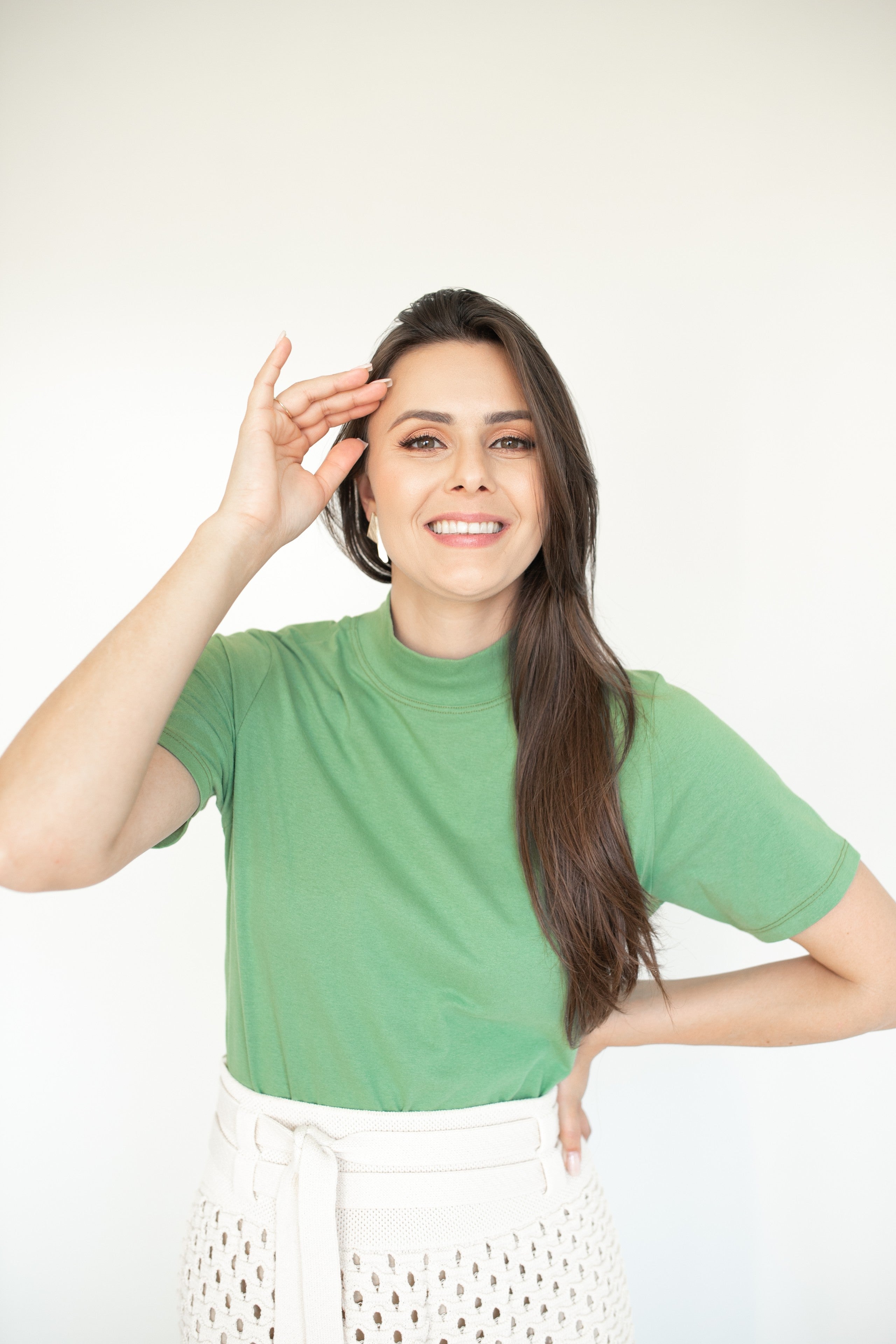 Camiseta Feminina Gola Alta - Verde