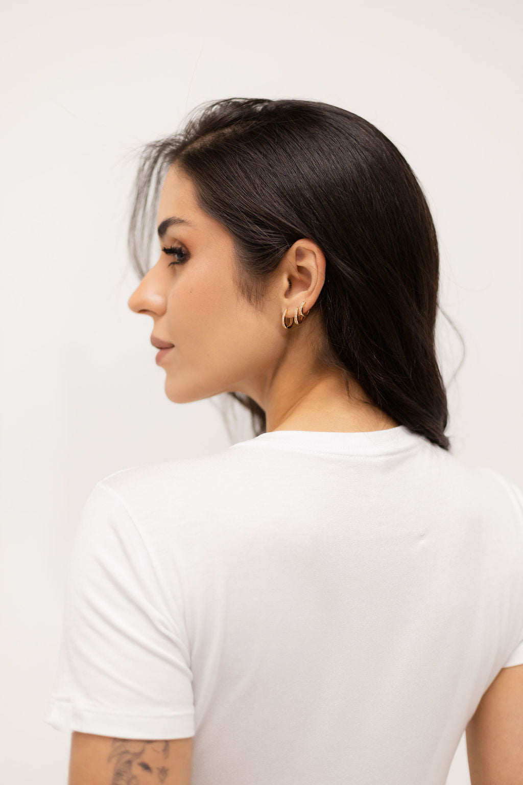 Camiseta Básica Feminina Modal  -  BRANCA