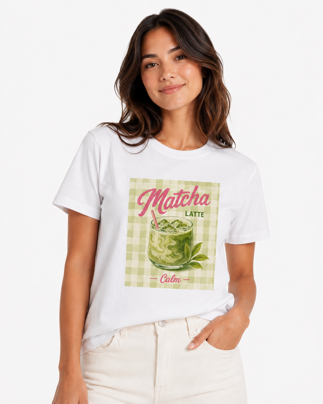 Camiseta Básica Manga Curta Branca Matcha