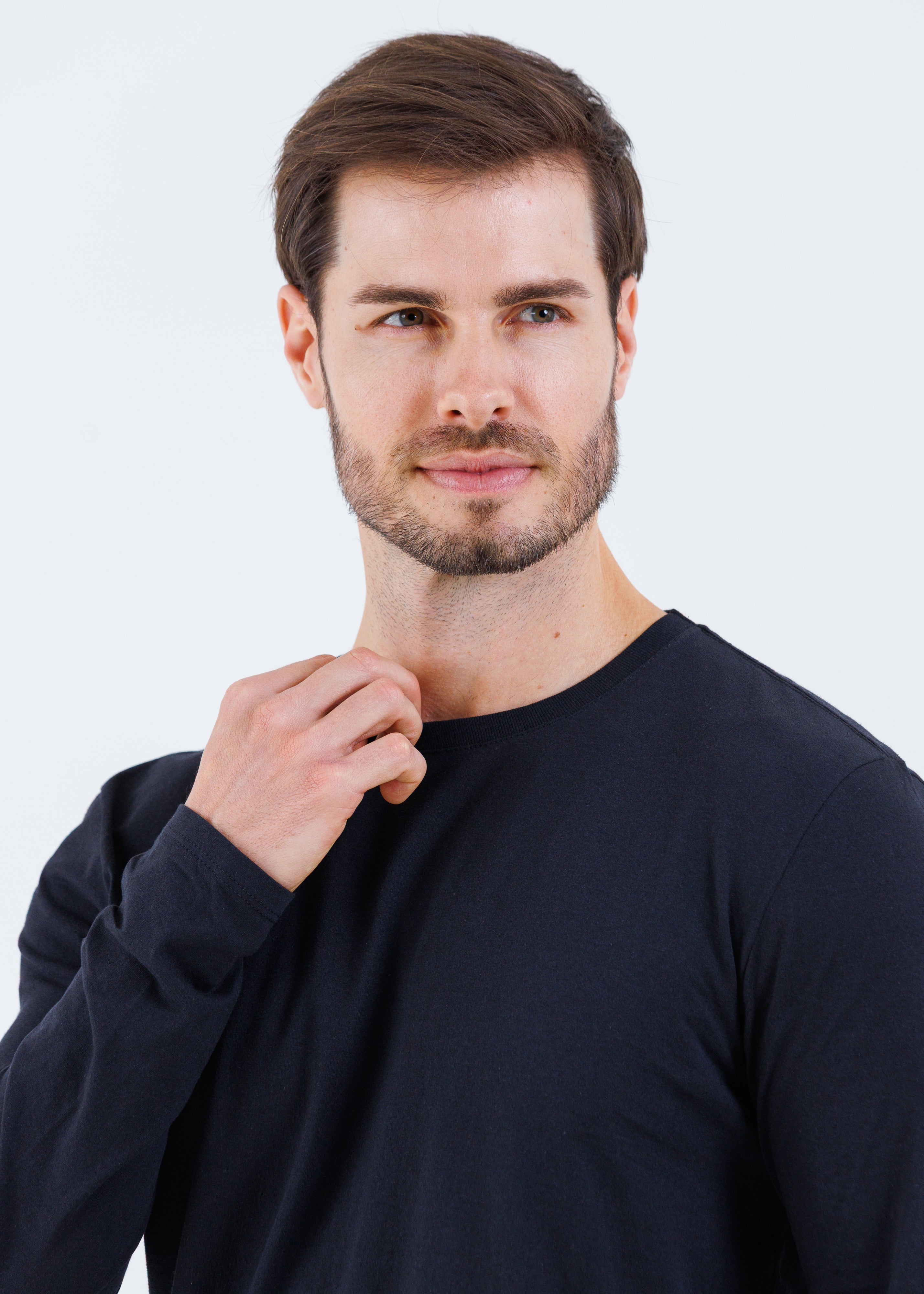Camiseta Básica Masculina Manga Longa - Preta