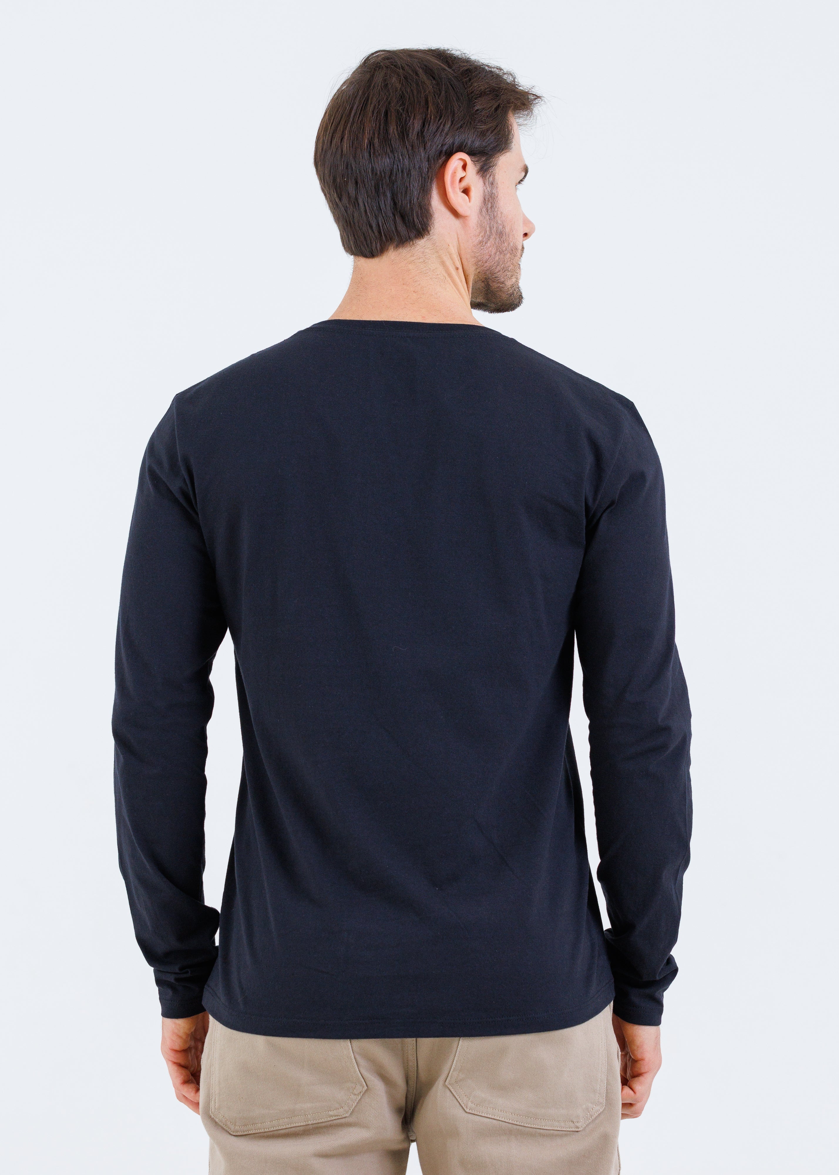 Camiseta Básica Masculina Manga Longa - Preta