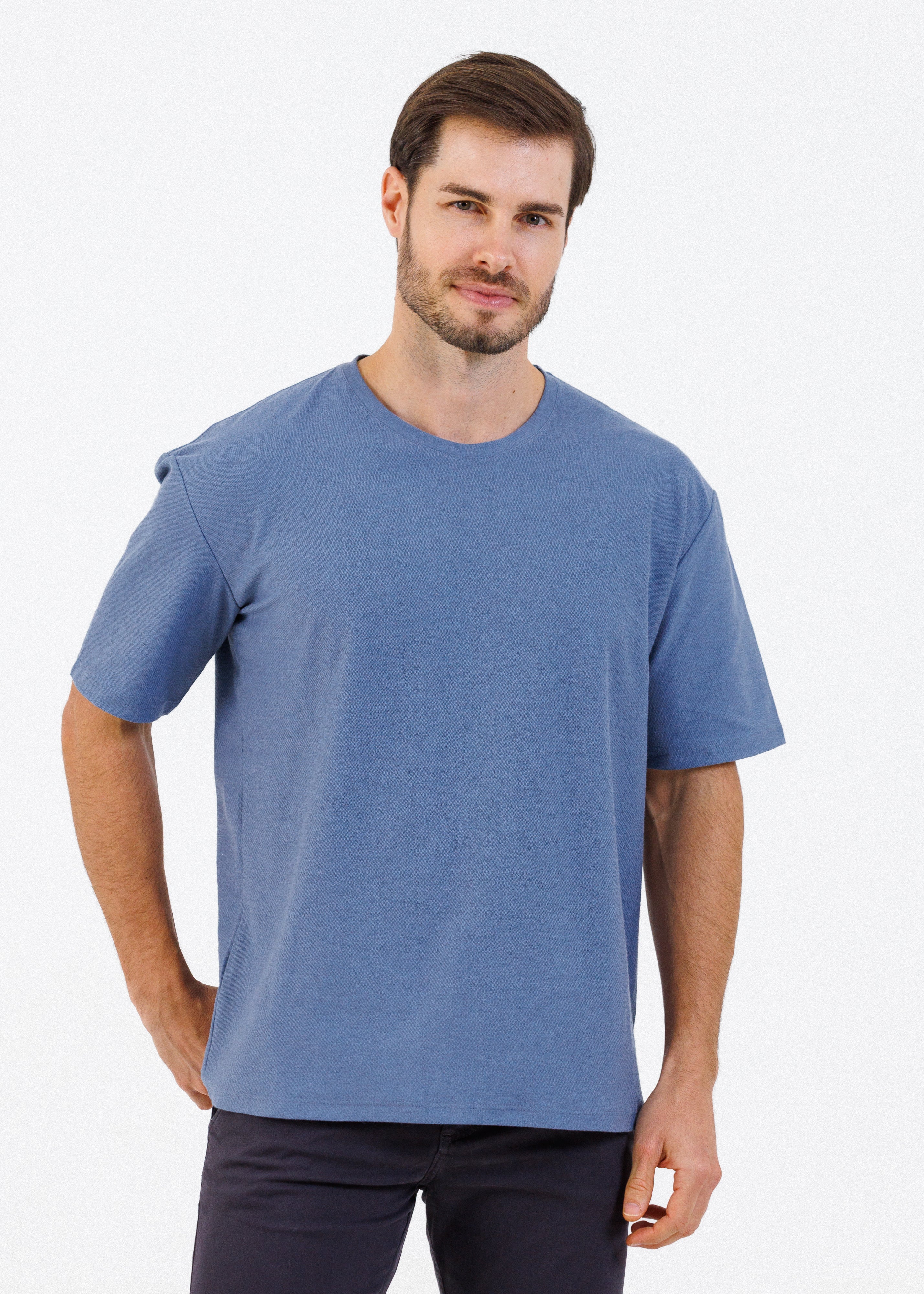Camiseta Masculina Oversized Malhão - Azul
