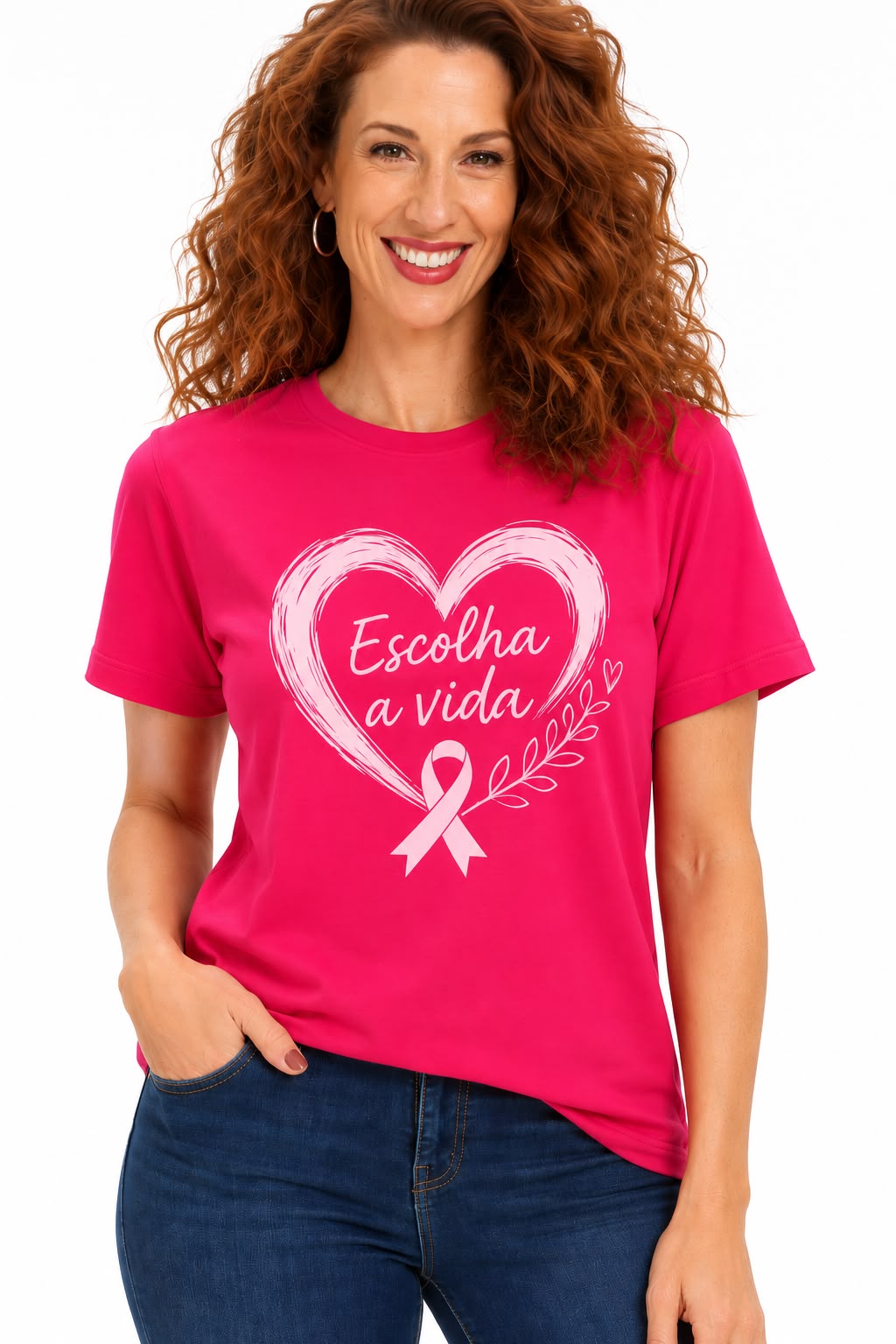Camiseta Outubro Rosa - Escolha a Vida