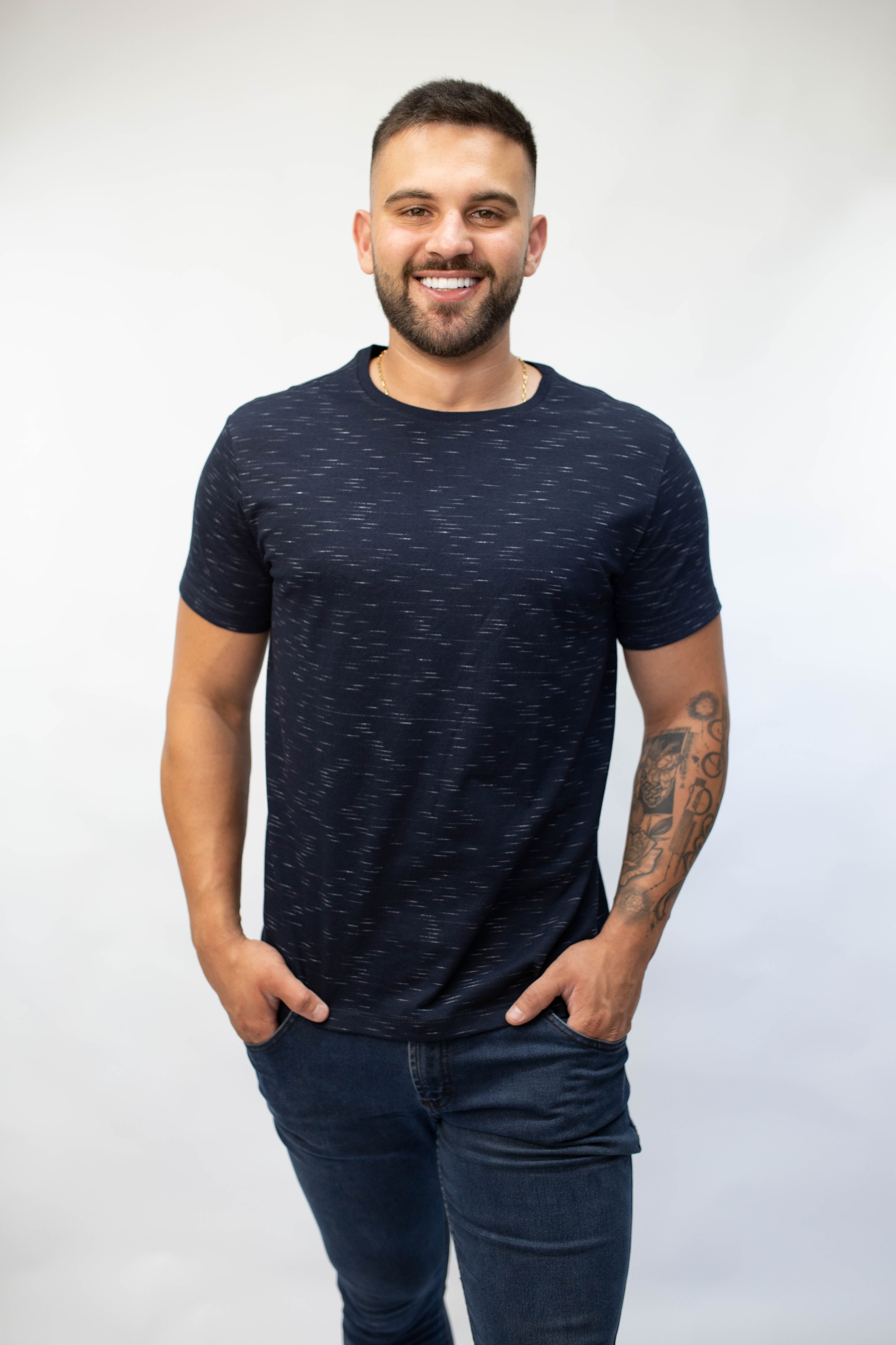 Camiseta Masculina Malha Jet - Marinho